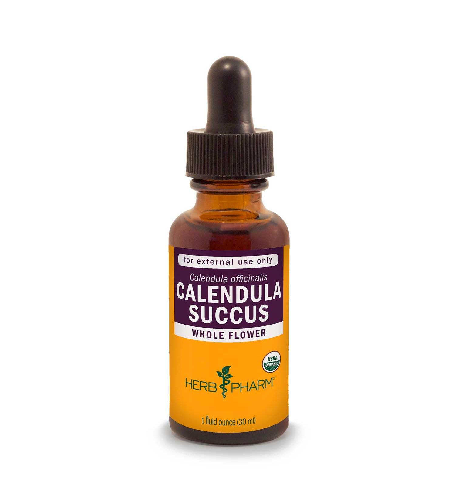 Herb Pharm Certified Organic Calendula Succus Liquid Topical Extract for Minor Pain Support - 1 Ounce 1 Fl Oz (Pack of 1)