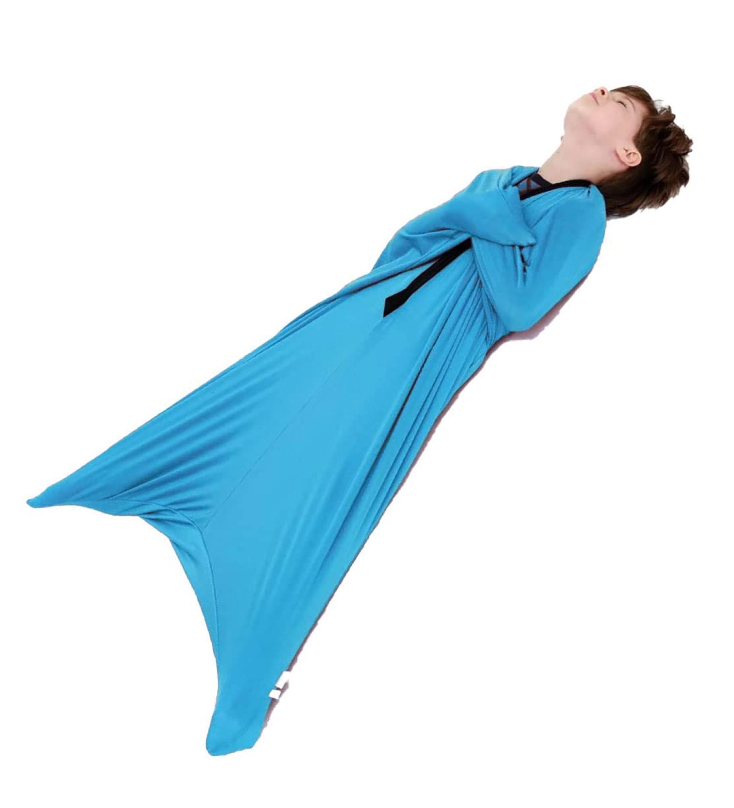 Sensory Body Sock for Kids | Stretchy Full Body Wrap for Autism & Anxiety | Breathable & Easy to Wash | Sky Blue - Size S - Buy Online on GoSupps.com