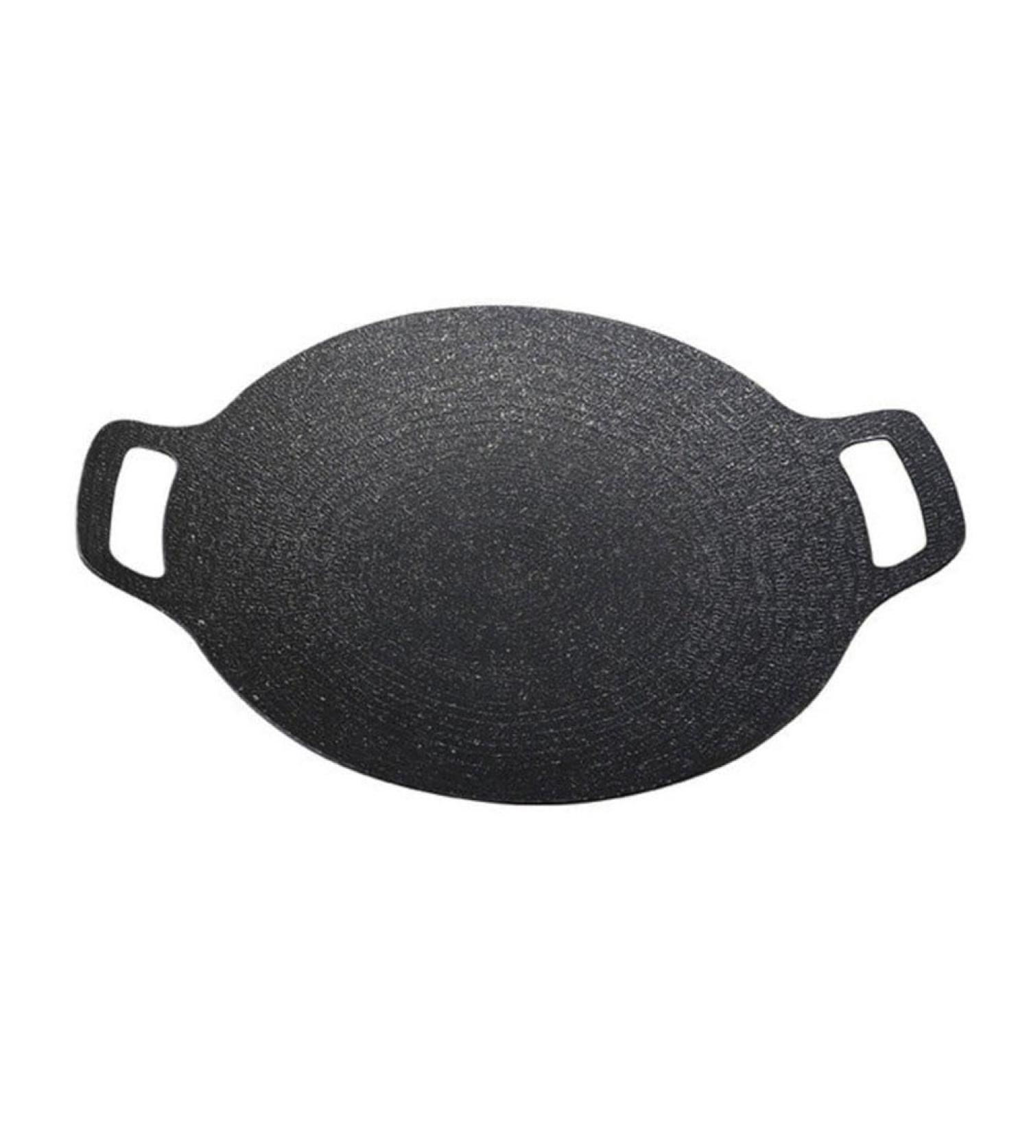 34cm Grill Pan Korean Round Non-Stick Barbecue Camping Pan Travel Outdoor Frying Barbecue Accessories L5I5 BBQ - Buy Online on GoSupps.com