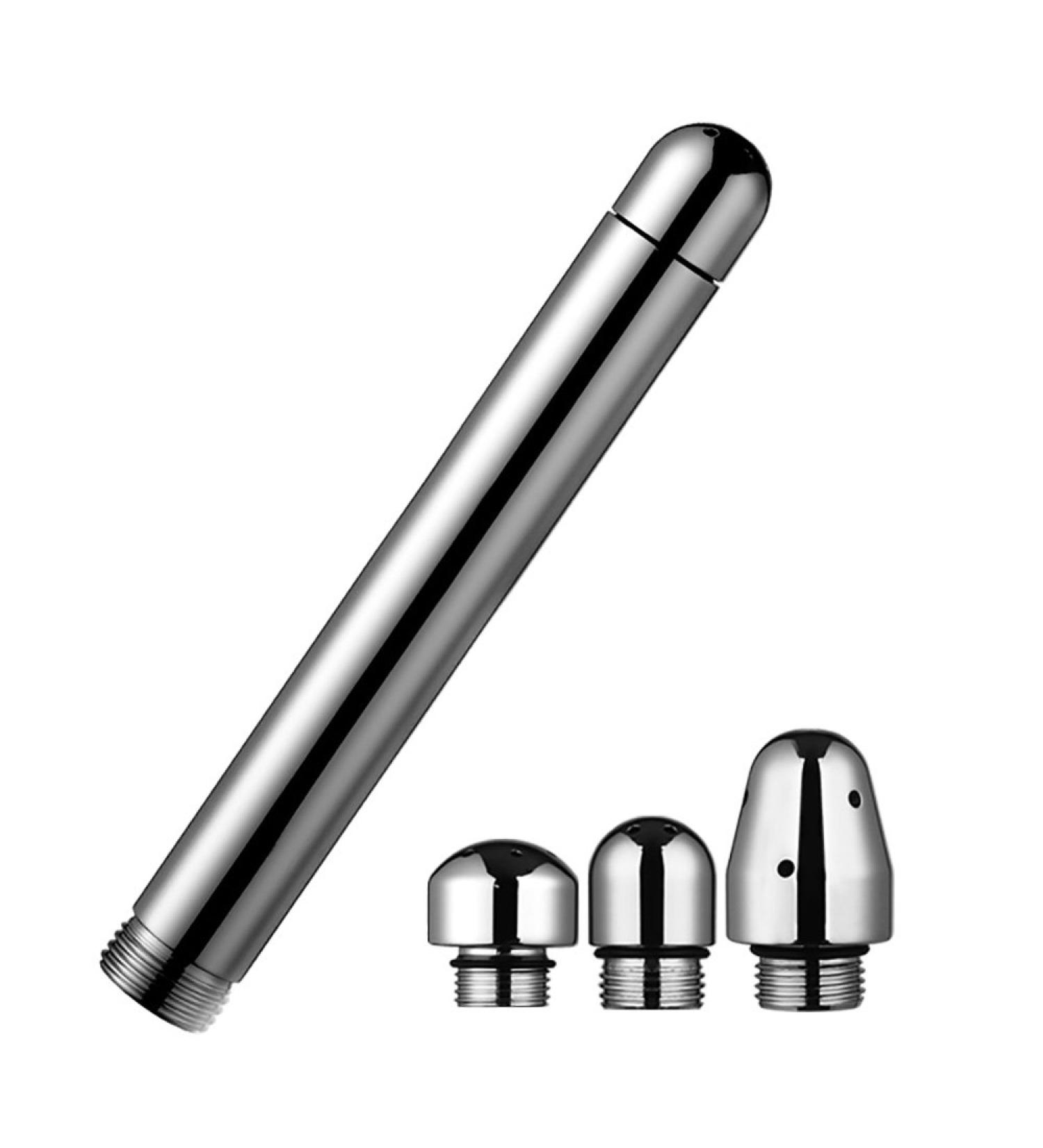 Nozzle Shower 3 Heads Aluminum Cleansing System - Silver Colonic Douche Cleaner for Ultimate Hygiene - Buy Online on GoSupps.com