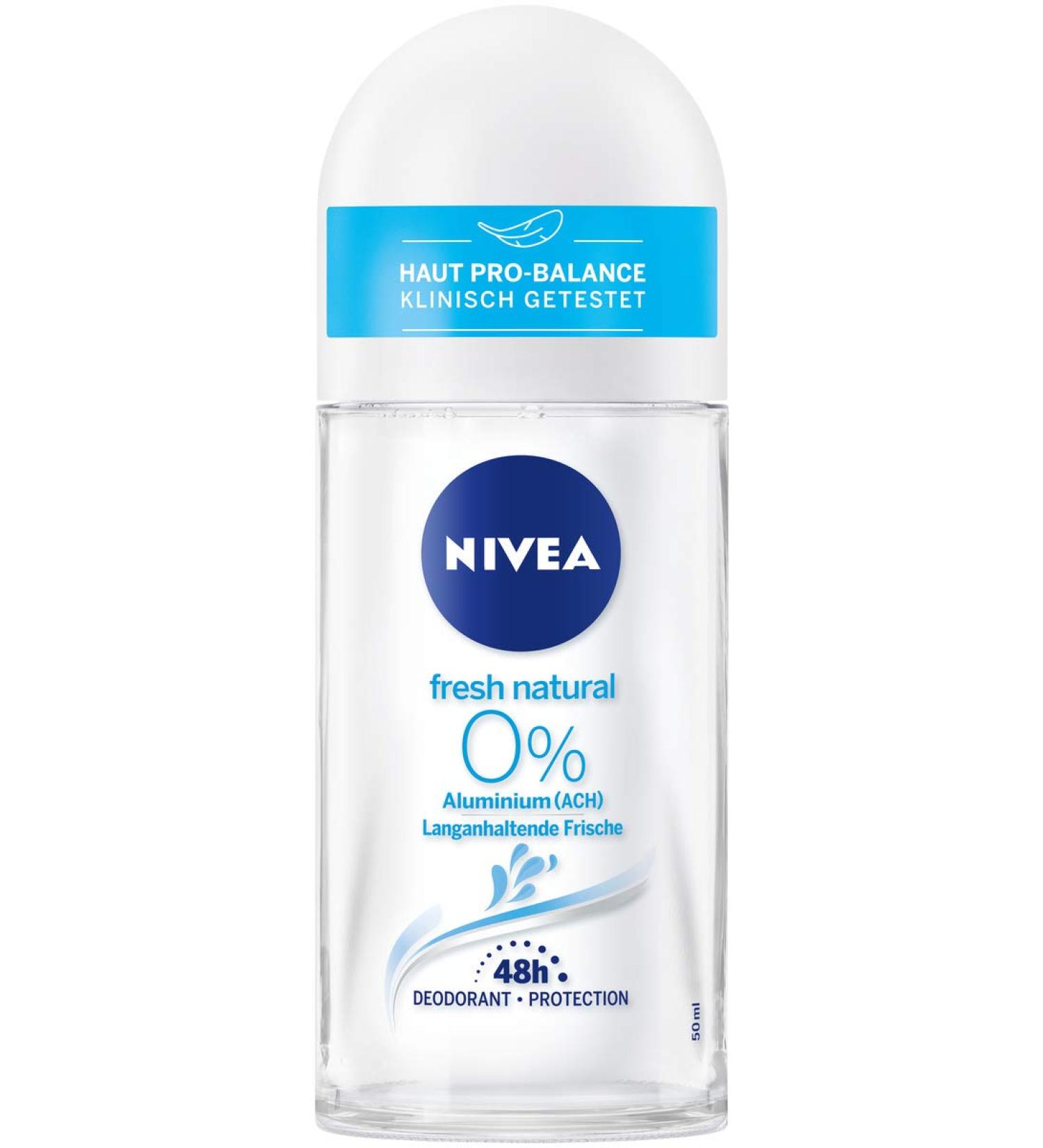  NIVEA Fresh Natural Roll-On Deodorant 50ml - Buy Online on GoSupps.com