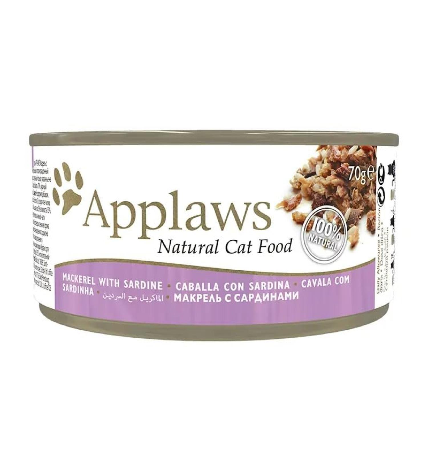 APPLAWS Cat Mackerel and Sardine Can 24 x 70 g