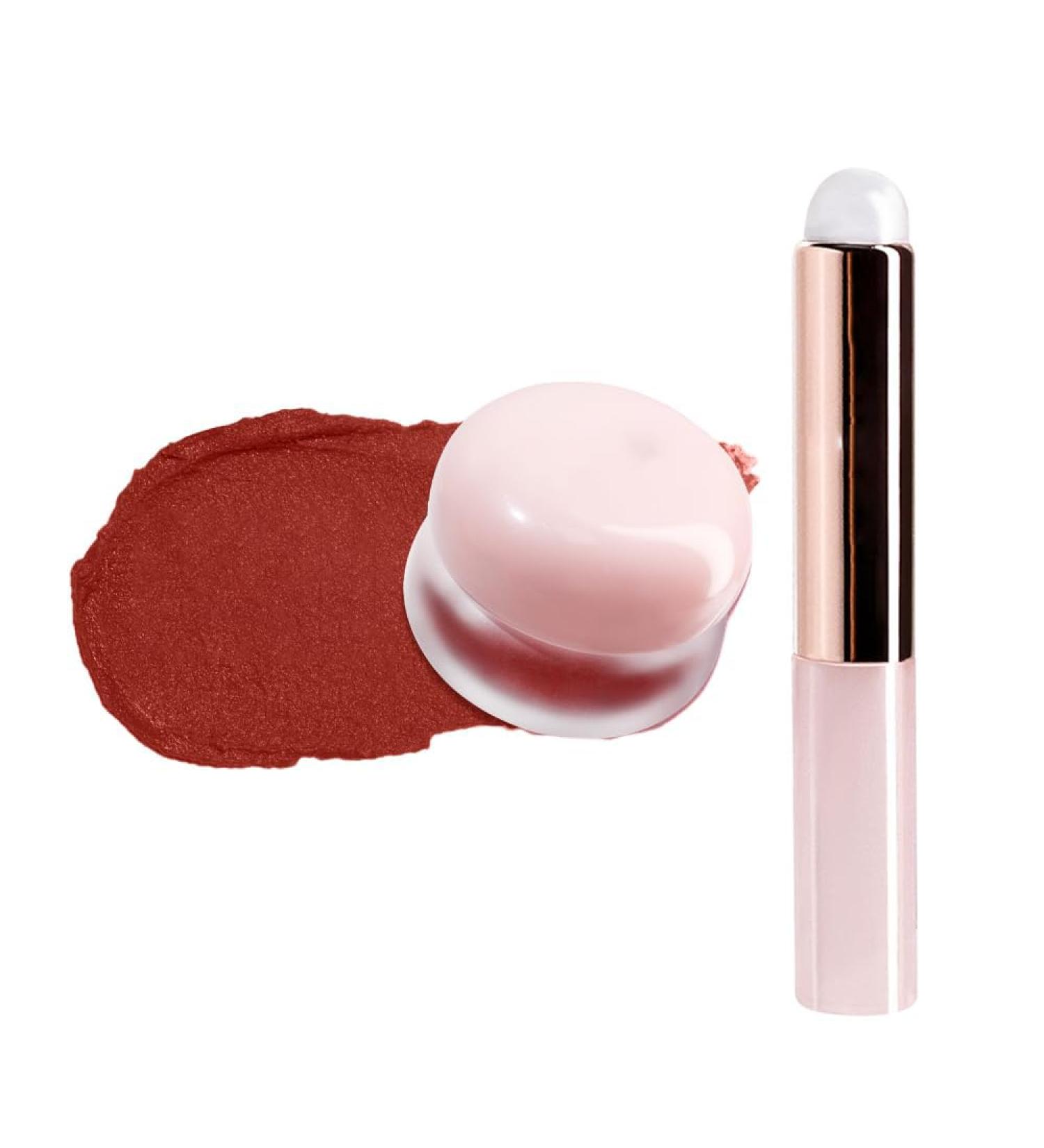 Lip Pudding Pot Blurred Lip and Cheek Pudding Pot Lip Makeup Blurred Makeup Blush Lightweight to Build Soft Matte Velvet Finish Multi-use (04#Meraki) - Buy Online on GoSupps.com