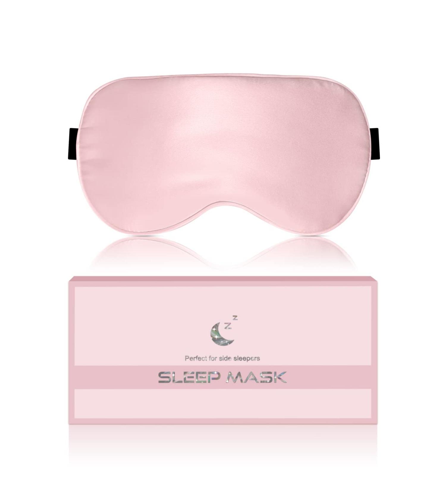 BLSSNZ Silk Sleep Mask for Women - Soft Breathable Mulberry Silk Eye Mask (Pink) - Buy Online on GoSupps.com