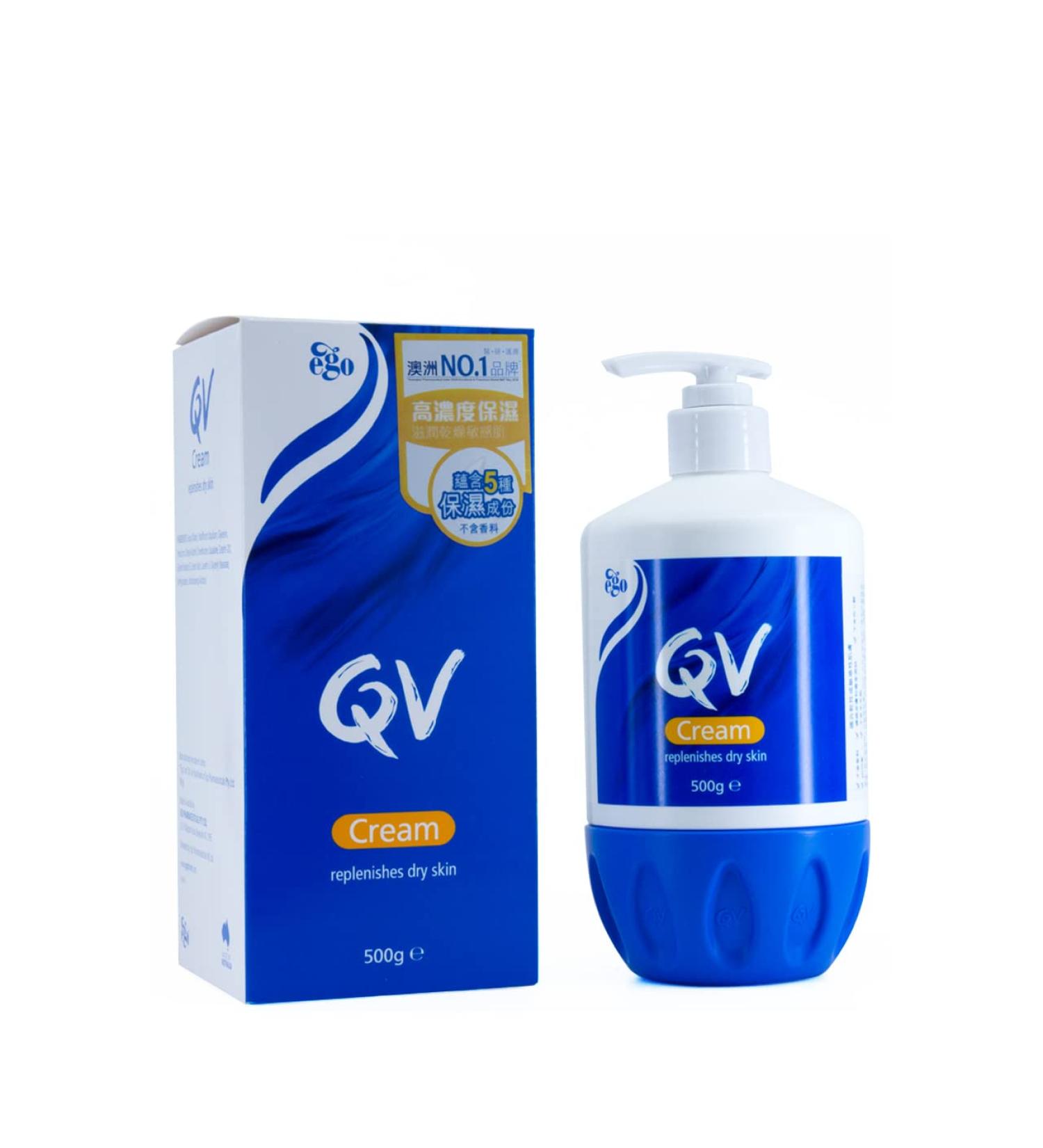 Buy Qv Cream 500g Pump Bottle - Authentic Australian Moisturizer for Intensive Hydration | International Shipping Available - Buy Online on GoSupps.com