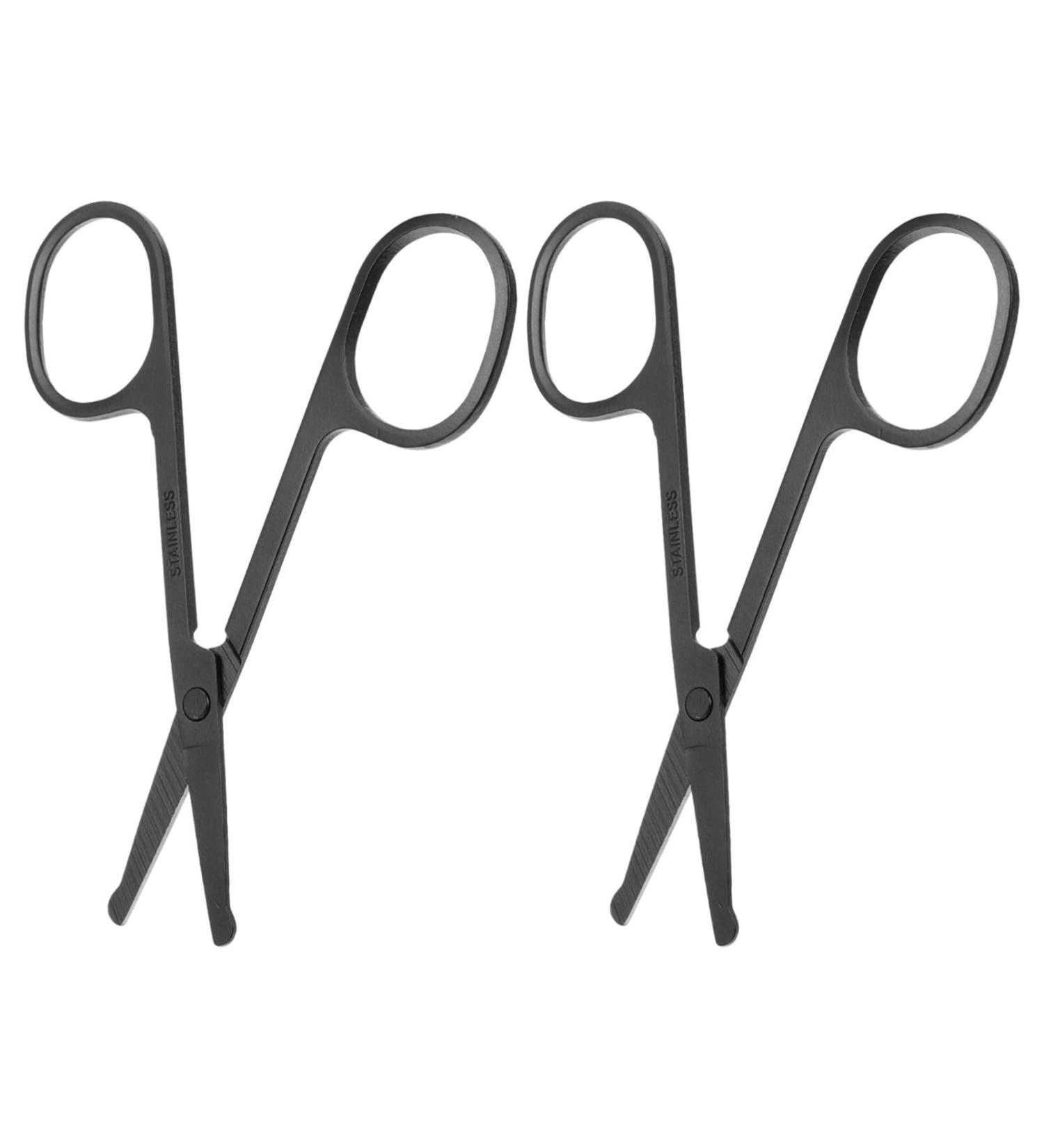 Beaupretty Nose Hair & Eyebrow Scissors Set - 2 PC Stainless Steel Safety Scissors for Precision Trimming - Buy Online on GoSupps.com