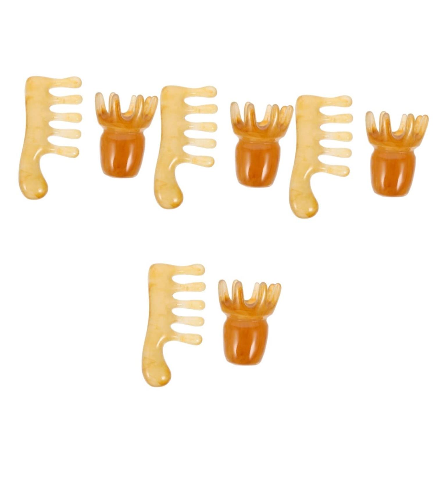 FRCOLOR 8 STK Jade Massage Comb Set - Hair & Facial Massage Tools for Relaxation & Wellness - Buy Online on GoSupps.com