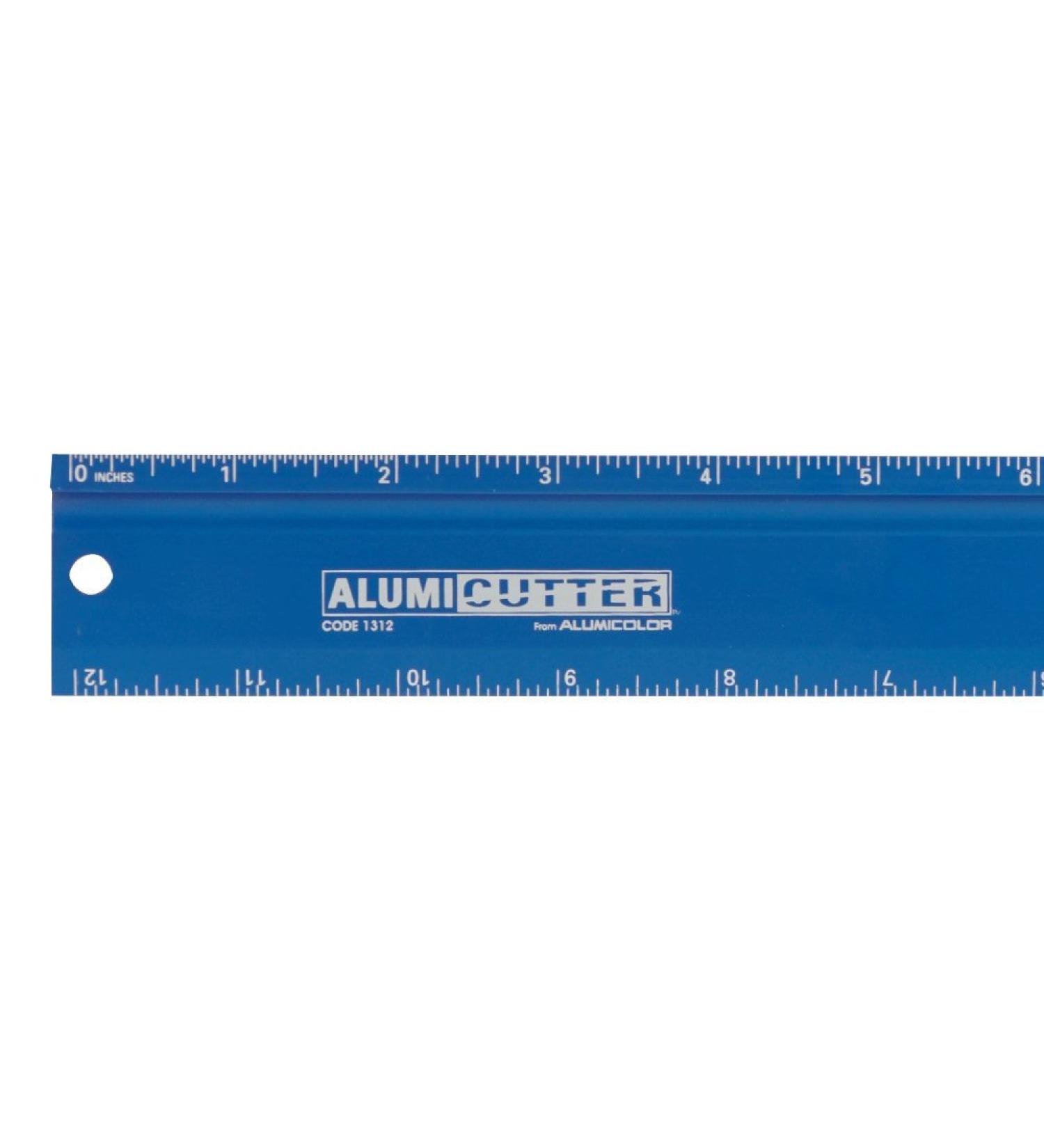 Alumicolor Alumicutter  Safety Ruler and Straight Edge  Aluminum  12 inches  Blue (1312-5)