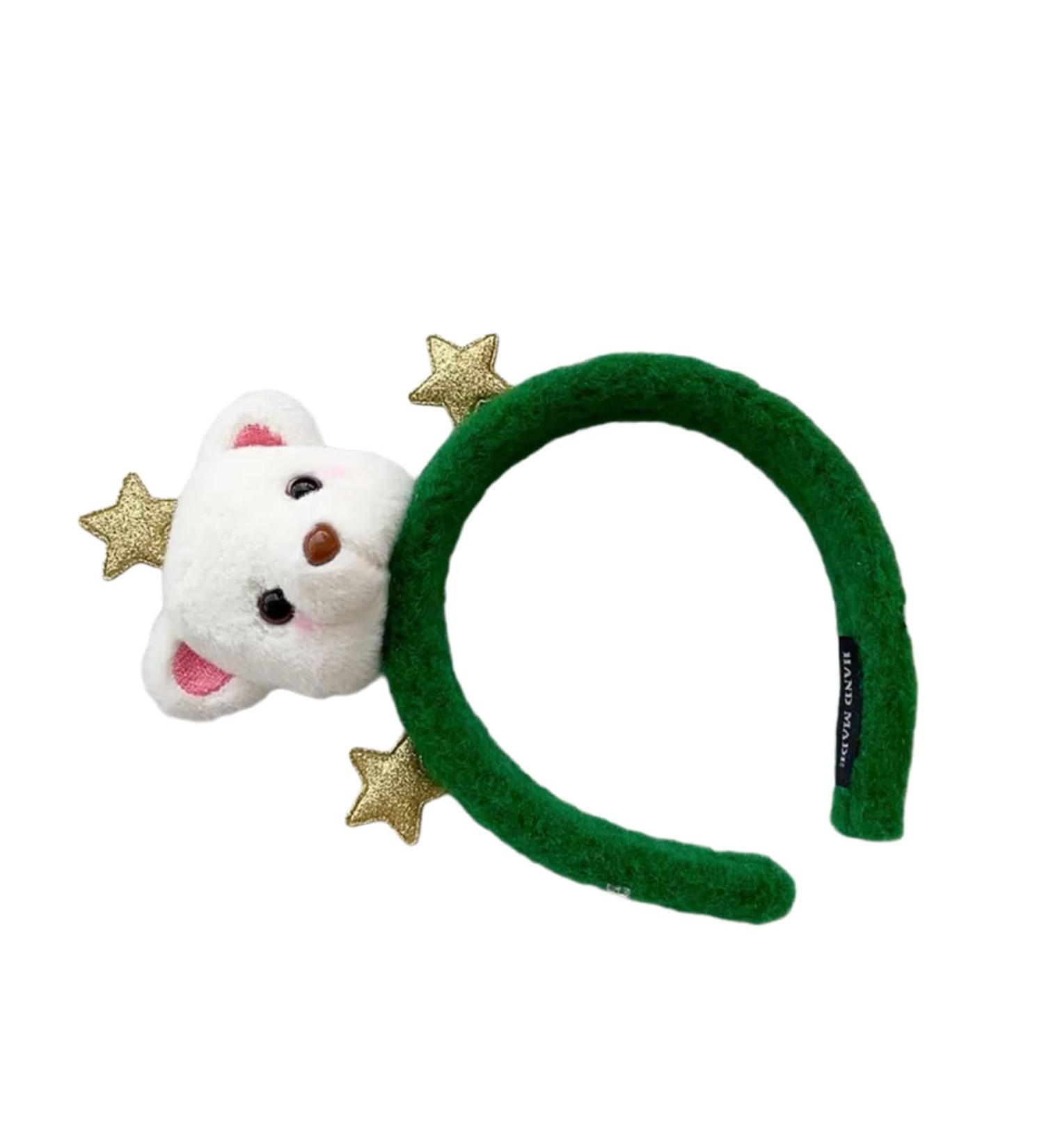amangul Cute Stuffed Bear Shape Hairband Women Spa Wash Face Makeup Skincare Headband for Photography Halloween Hairband(Green) - Buy Online on GoSupps.com