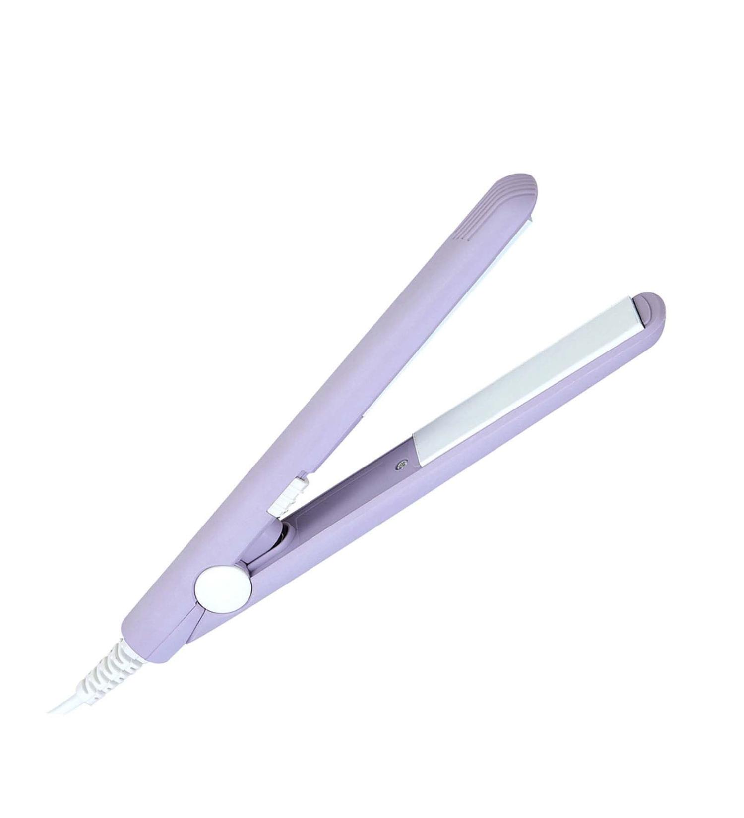 Mini Ceramic Tourmaline 2 in 1 Hair Straightener Curler | US Plug Purple - Best Beauty Flat Iron for All Hair Types - Buy Online on GoSupps.com