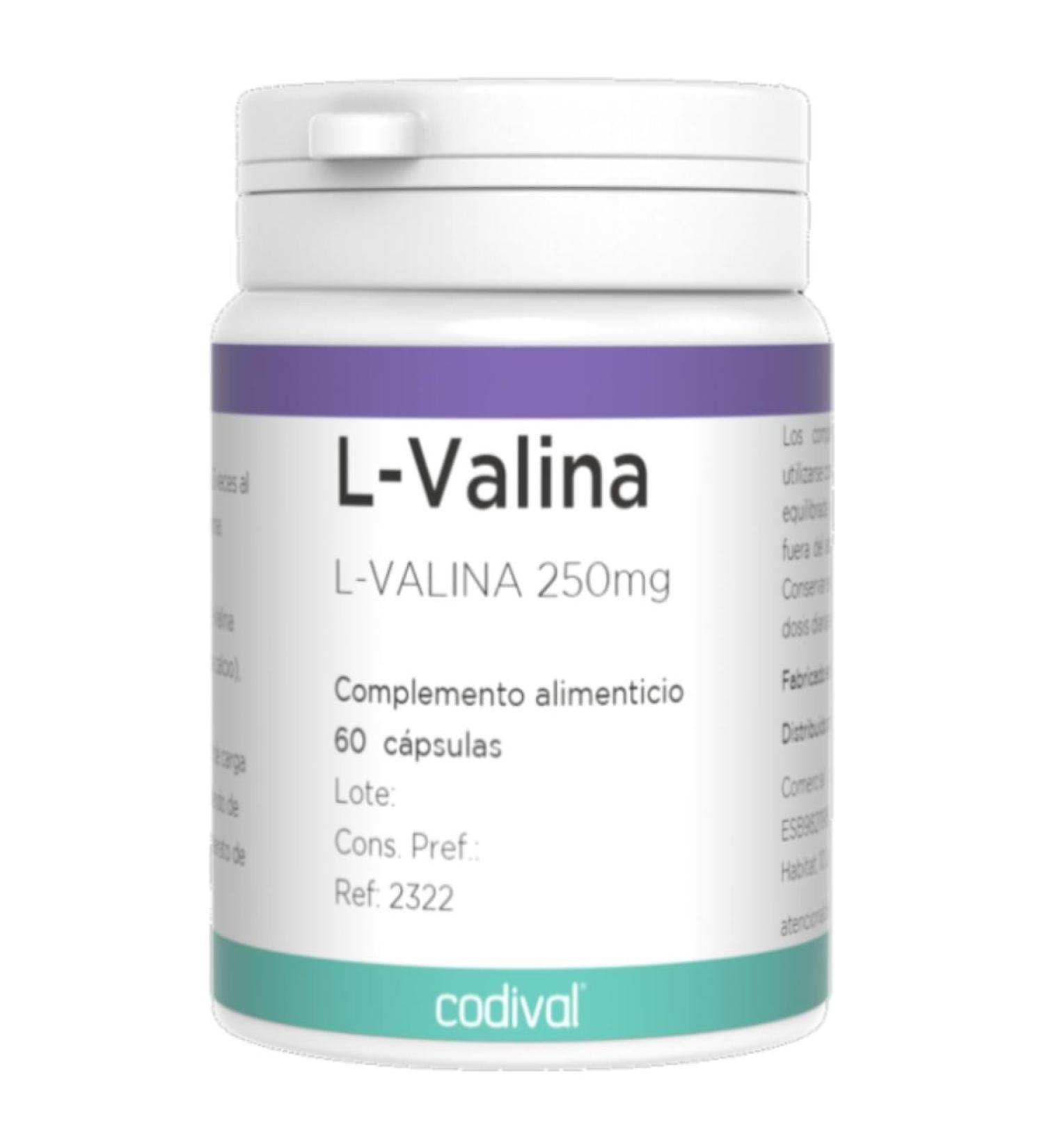 Codival L-Valine 250Mg. 60Cap. 300g