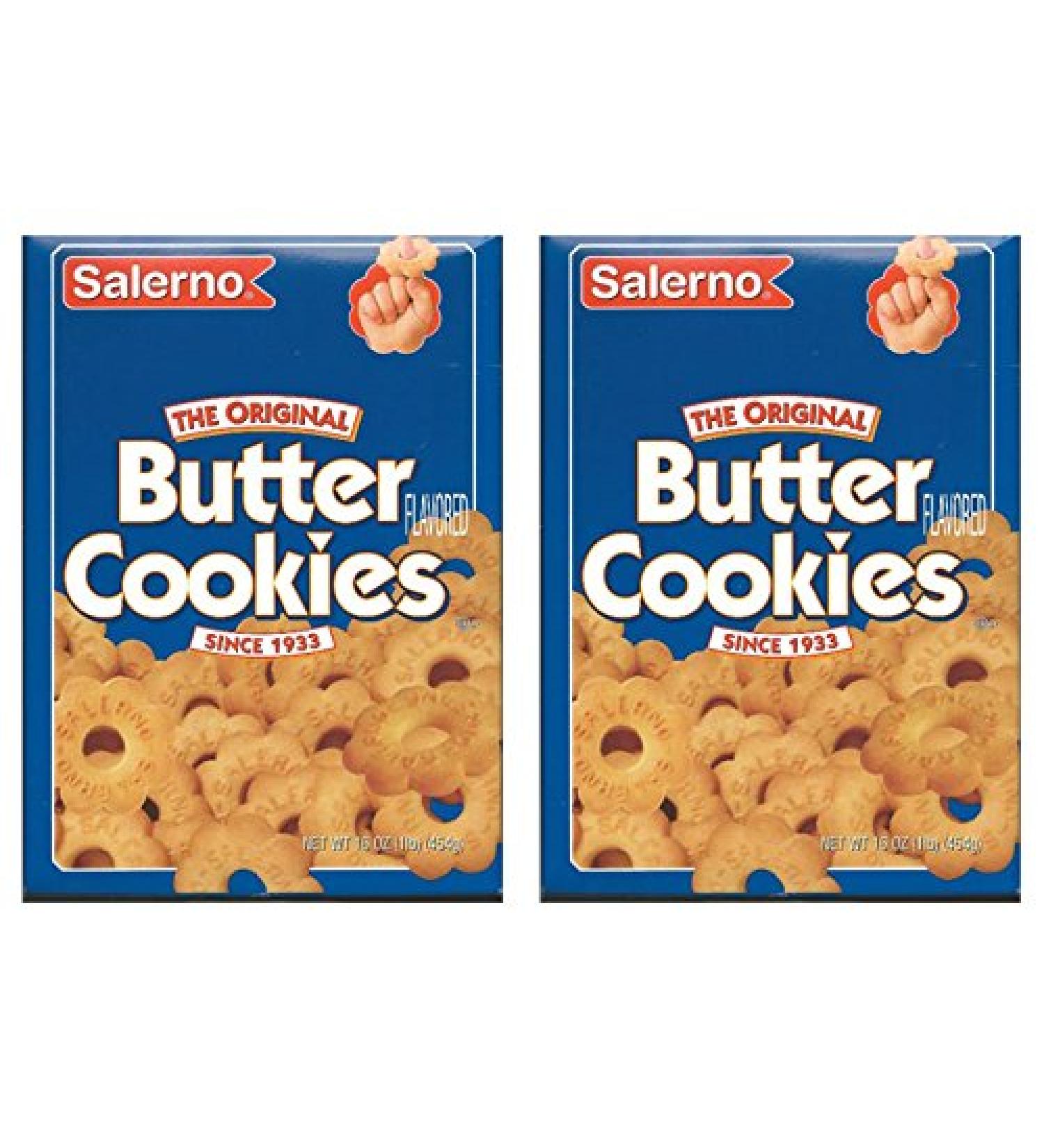 Salerno Butter Cookies - 2 Pack (16 oz Each) | Delicious Italian Treats - Buy Online on GoSupps.com