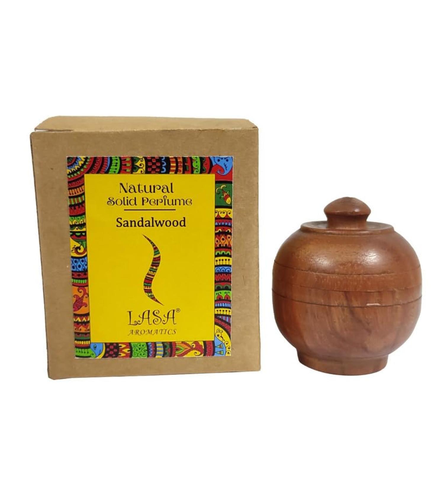 Lasa Aromatics Unisex Sandalwood Natural Solid Perfume - Buy Online on GoSupps.com