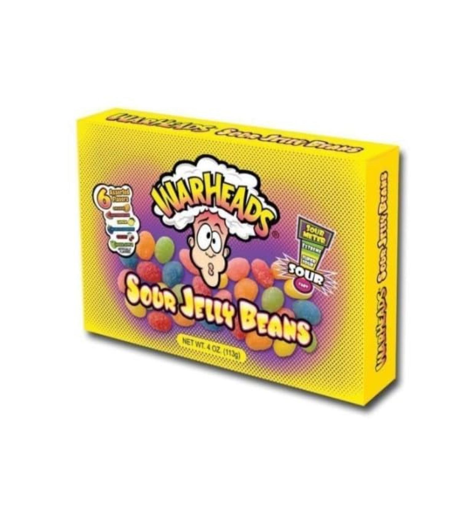 Warheads Sour Jelly Beans Assorted Flavours 113 g (Pack of 12) Delicious Tasty And Twisty Treat Gift Hamper For Birthday Christmas Sold By Kidzbuzz - Buy Online on GoSupps.com