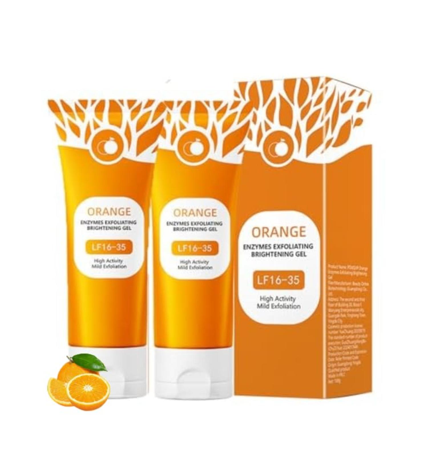 Orange Exfoliating Gel Moisturizer Face Body ScrubGel Deep Cleansing Moisturizing Facial Exfoliator Peeling Gels Face Scrub (2pcs) - Buy Online on GoSupps.com