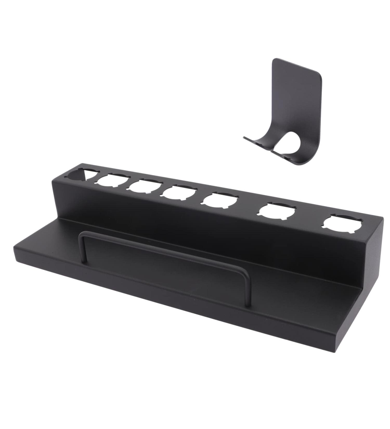DRESSOOS Curling Iron Rack Blow Dryer Stand Hair Curler Wall Holder Hair Curler Rack Black Stainless Steel - Buy Online on GoSupps.com