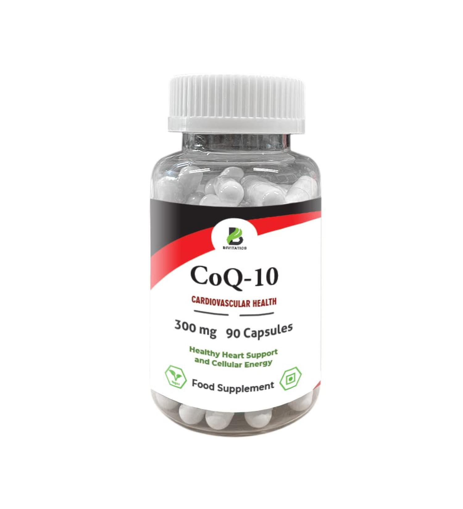 CoQ10 300mg Capsules - 90 Super Strength Vegetarian Friendly | High Absorption Co Enzyme Q10 for Superior Health - Buy Online on GoSupps.com