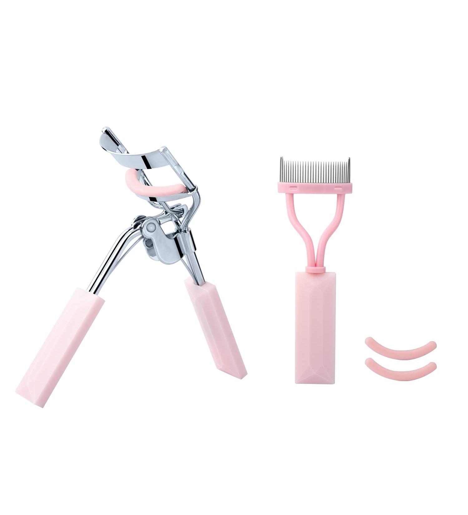 Eyelash Curler & Comb Set with 2 Refill Pads - Pink | Shop Internationally at Your Store Name - Buy Online on GoSupps.com