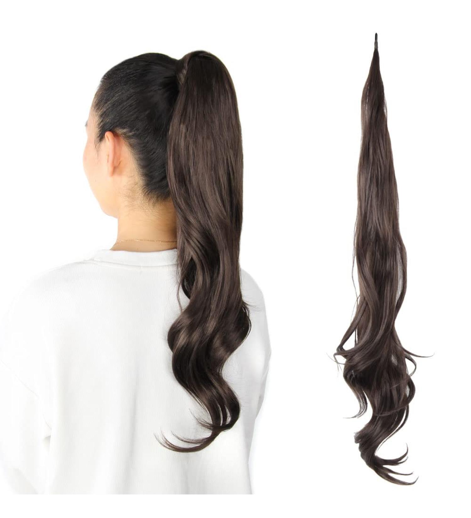 32 Inch Curly Blonde Wrap Around Ponytail Extension - Synthetic Hairpiece for Women (4#, Pack of 1) - Buy Online on GoSupps.com