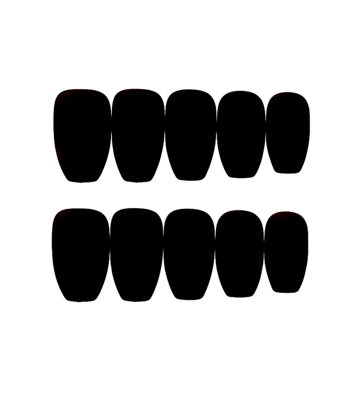Chtom black bow fake nails wearing a nail sticker