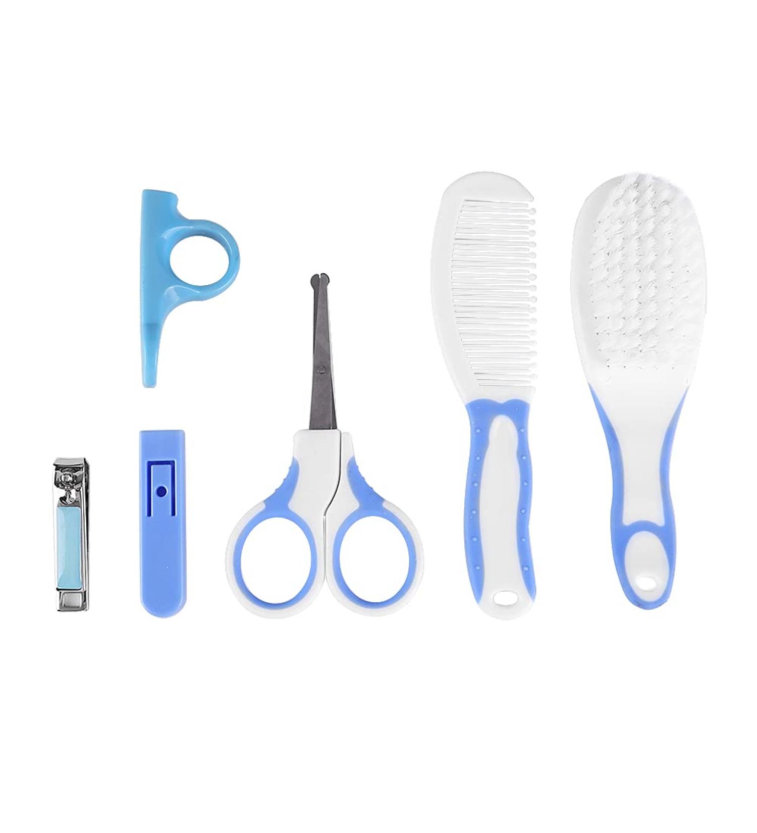 TOPINCN Baby Grooming Kit - Anti-Scratch Colorful 6Pcs Nail Kit for New Parents - Blue - Buy Online on GoSupps.com