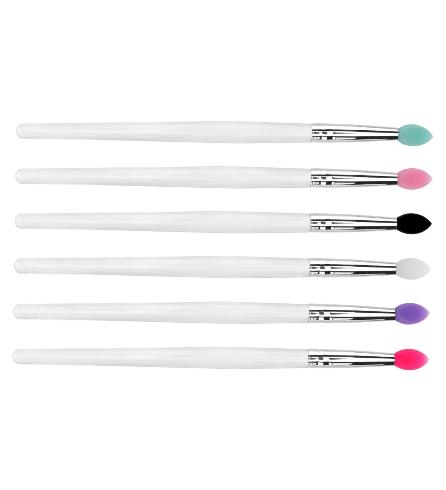 Angoily 6pcs Eye Shadow Brush Makeup Brush Big Sequined Smudger Silicone Eyeshadow Brush Makeup Set Make up - Buy Online on GoSupps.com