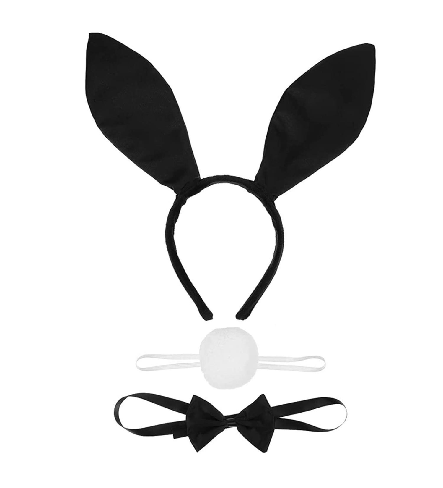 hgnxa Ears Headwear Animal -tie Tail Ear Hair Hoop Simple Headband Theme Party Costume Black - Buy Online on GoSupps.com
