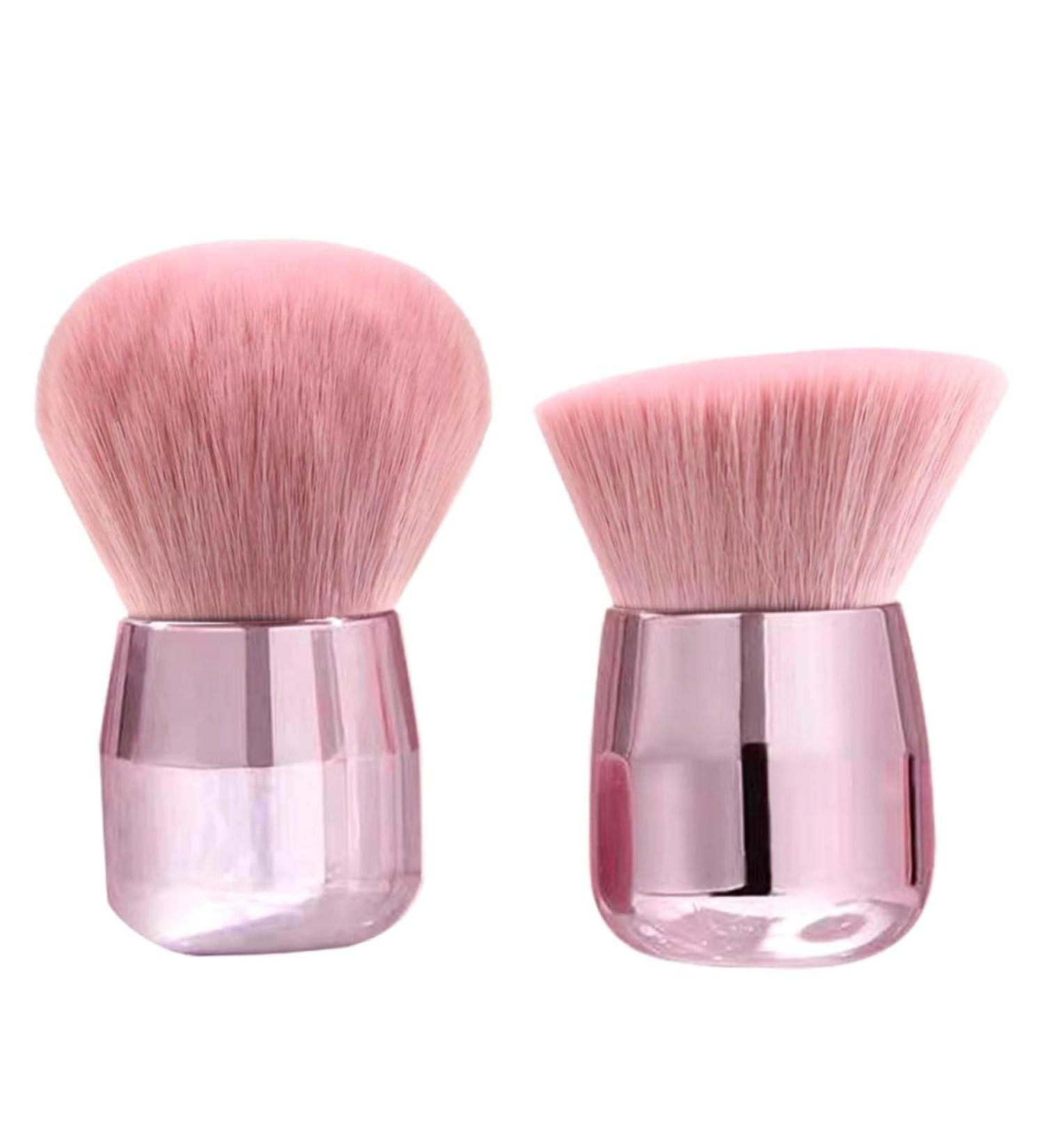 Makeup Powder Brushes Makeup Powder Brushes Foundation Set Face Professional Head Large Mineral Rose Gold 2PCS - Buy Online on GoSupps.com