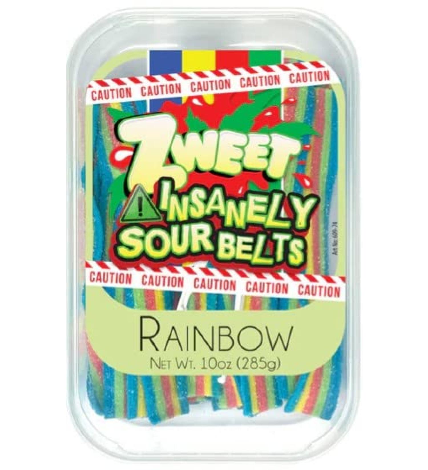 Zweet Insanely Sour Rainbow Belts Red Mixed-Fruit 285 g (Pack of 1)