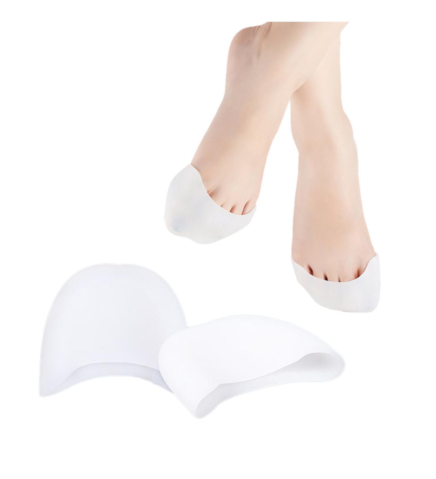 Qtqgoitem 1 Pair White Silicone Gel Toe Soft Pads Protective Caps Feet Care Protection for Men (Model: 00f e66 d13 1c6 8fa)