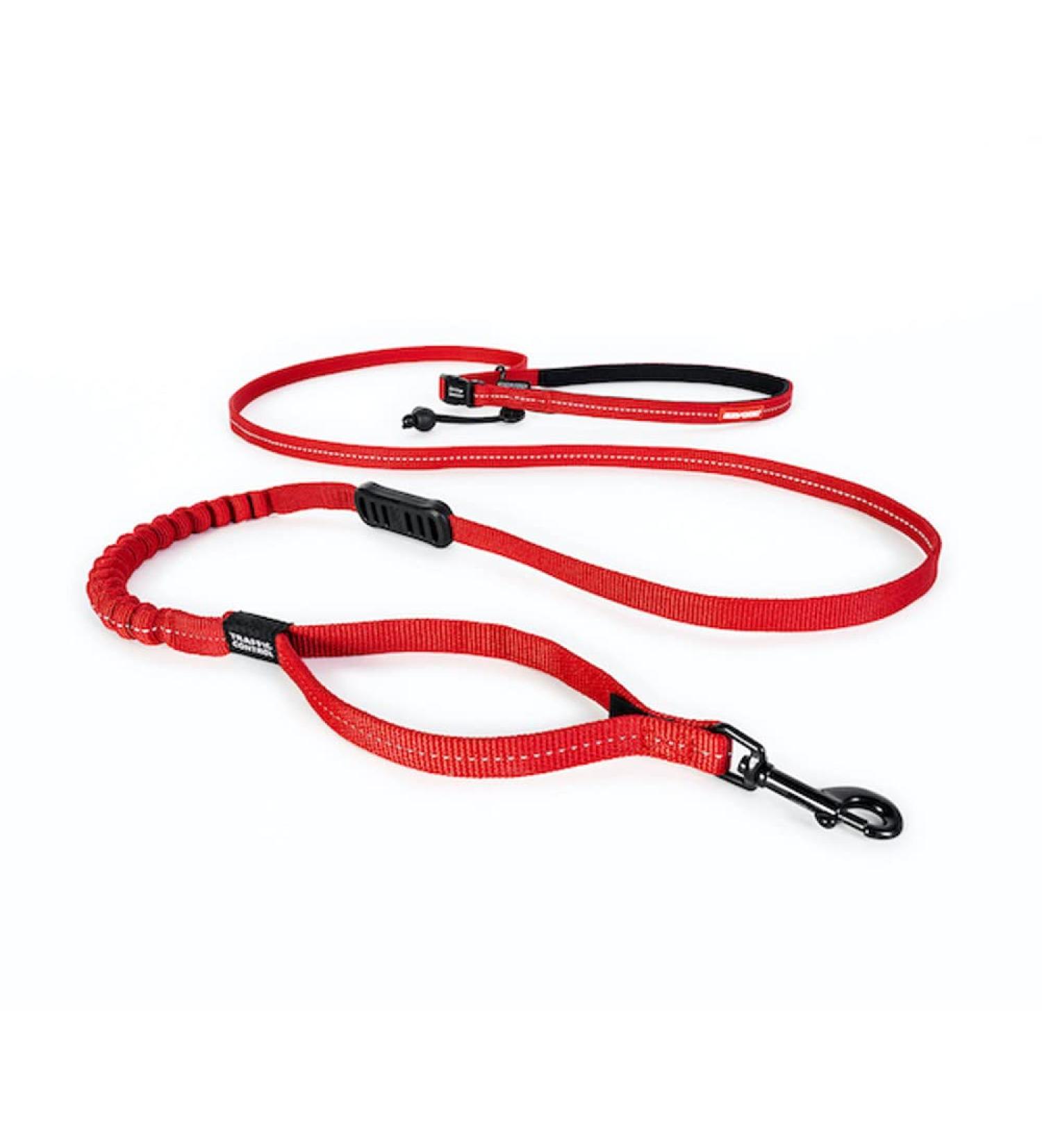 Ezydog Jogging Leash for Small & Medium Dogs - Reflective & Elastic Bungee - 210cm Red | Perfect Running Gear for Dog Owners - Buy Online on GoSupps.com