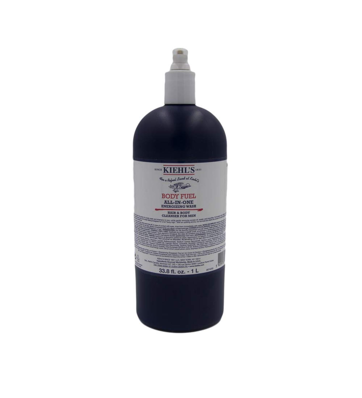 Kiehl's Body Fuel All-In-One Energizing Wash Hair & Body Cleanser foe Men  33.8 Ounce