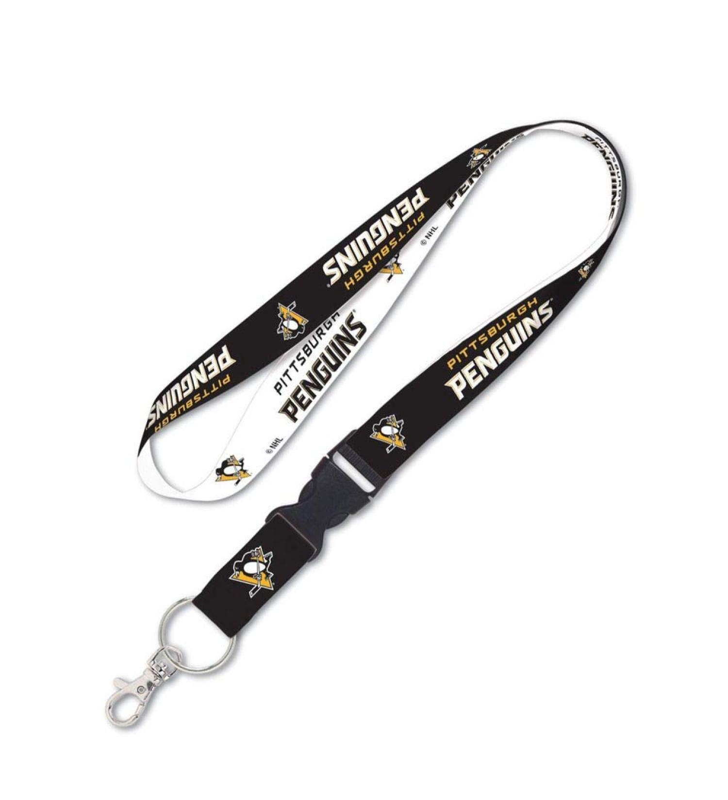 WinCraft NHL Lanyard with Detachable Buckle Pittsburgh Penguins 3/4"