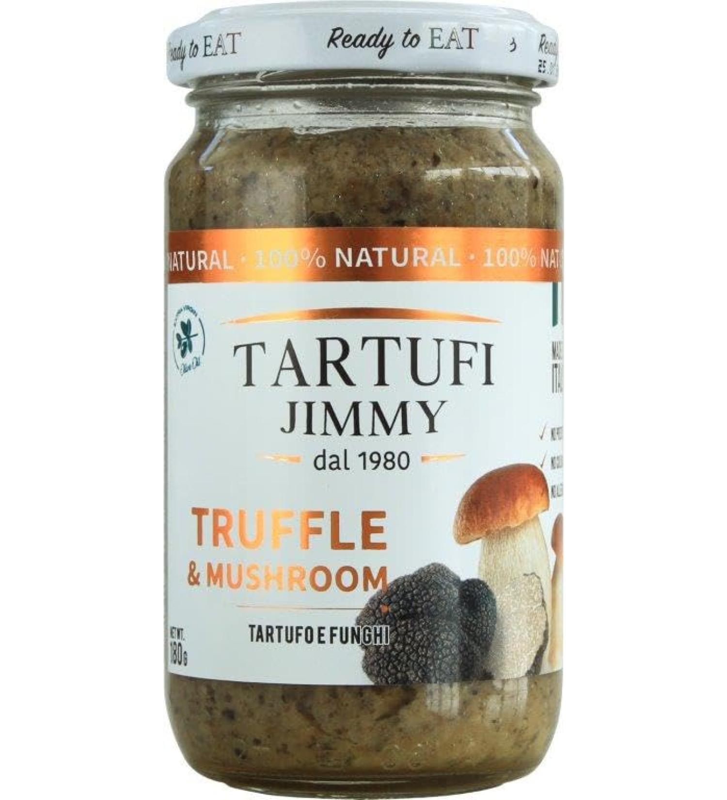 TARTUFI JIMMY Truffle & Mushroom Sauce 180g - Buy Online on GoSupps.com