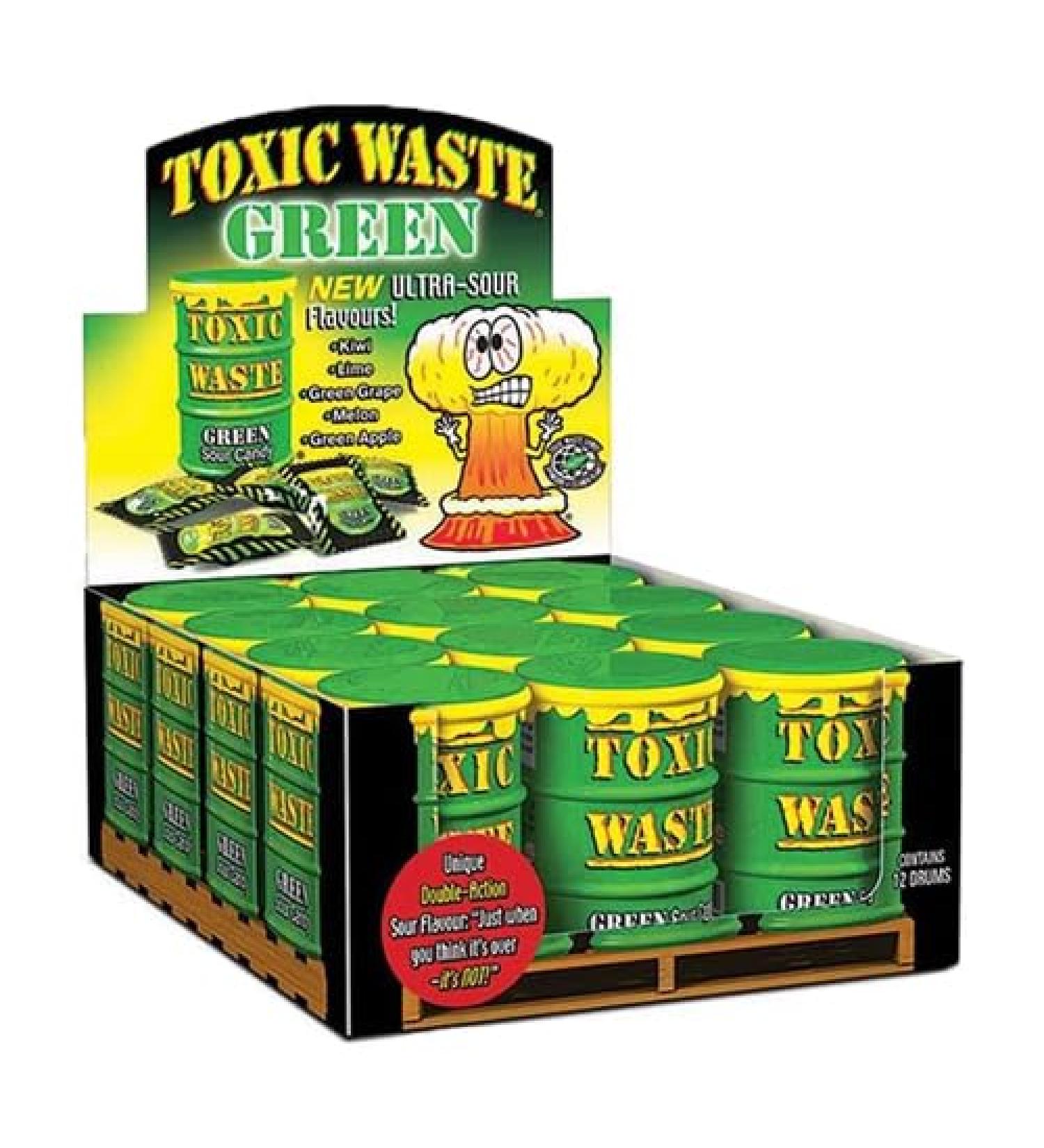 TOXIC WASTE Toxic Waste Green Sour Candy Baril 42 g