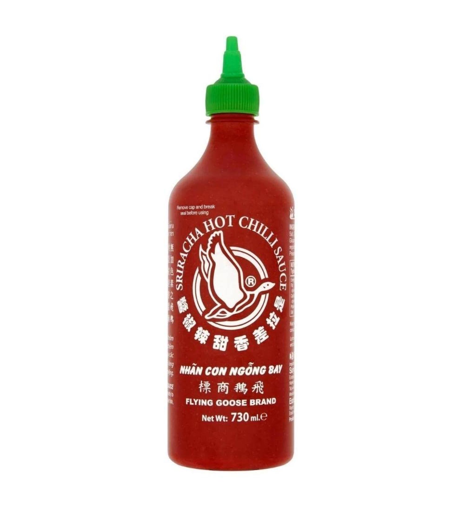 Flying Goose Sriracha Chilli Sauce 730ml - Large Hot Spicy Sauce - 1 Bottle - Buy Online on GoSupps.com
