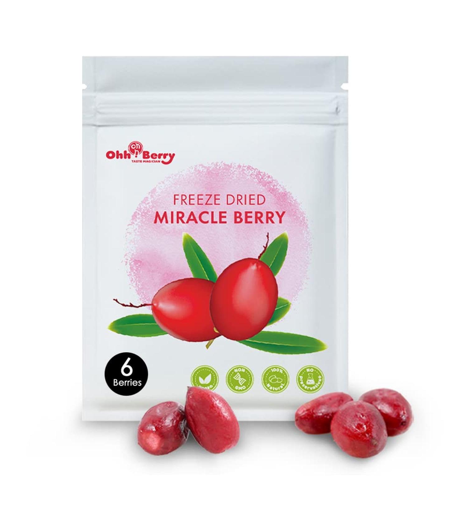 Miracle Berry Tablets - Flavor Changing, All Natural, Freeze-Dried Fruit - Reduce Sugar Intake for Better Health - 6 Count - Buy Online on GoSupps.com