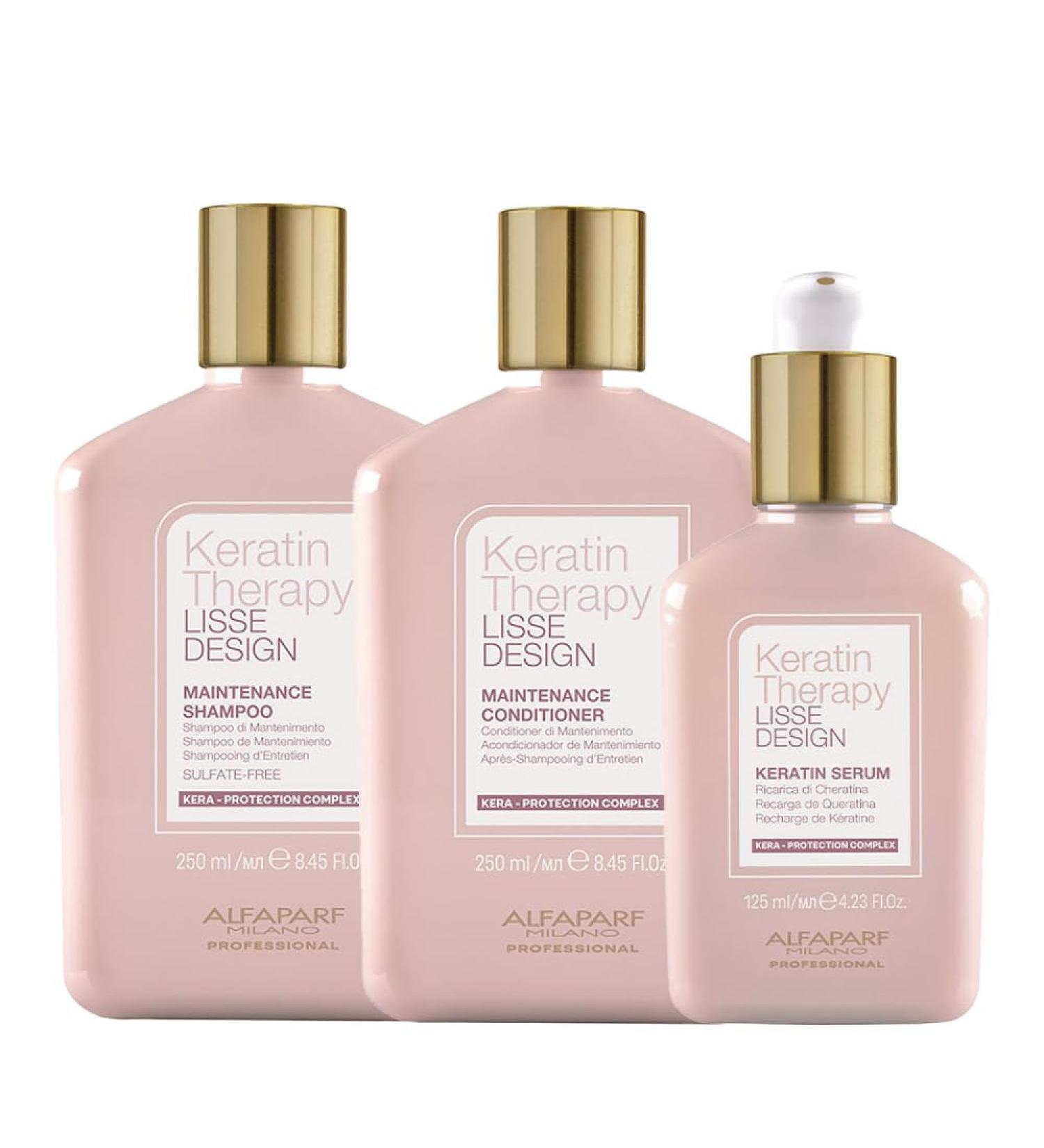 AlfaParf Alfaparf Lisse Kheratin Therapy Shampoo and Balm + Keratin Serum 500 ml + 125 ml