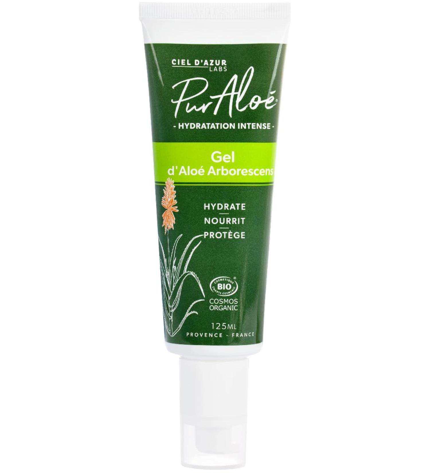 Ciel d'Azur Labs - Pur Alo Organic Gel - Native Aloe Arborescens - Intense Hydration Face & Body - Certified Organic Cosmos Organic - 99.5% Natural Origin - 125 ml Tube - Buy Online on GoSupps.com