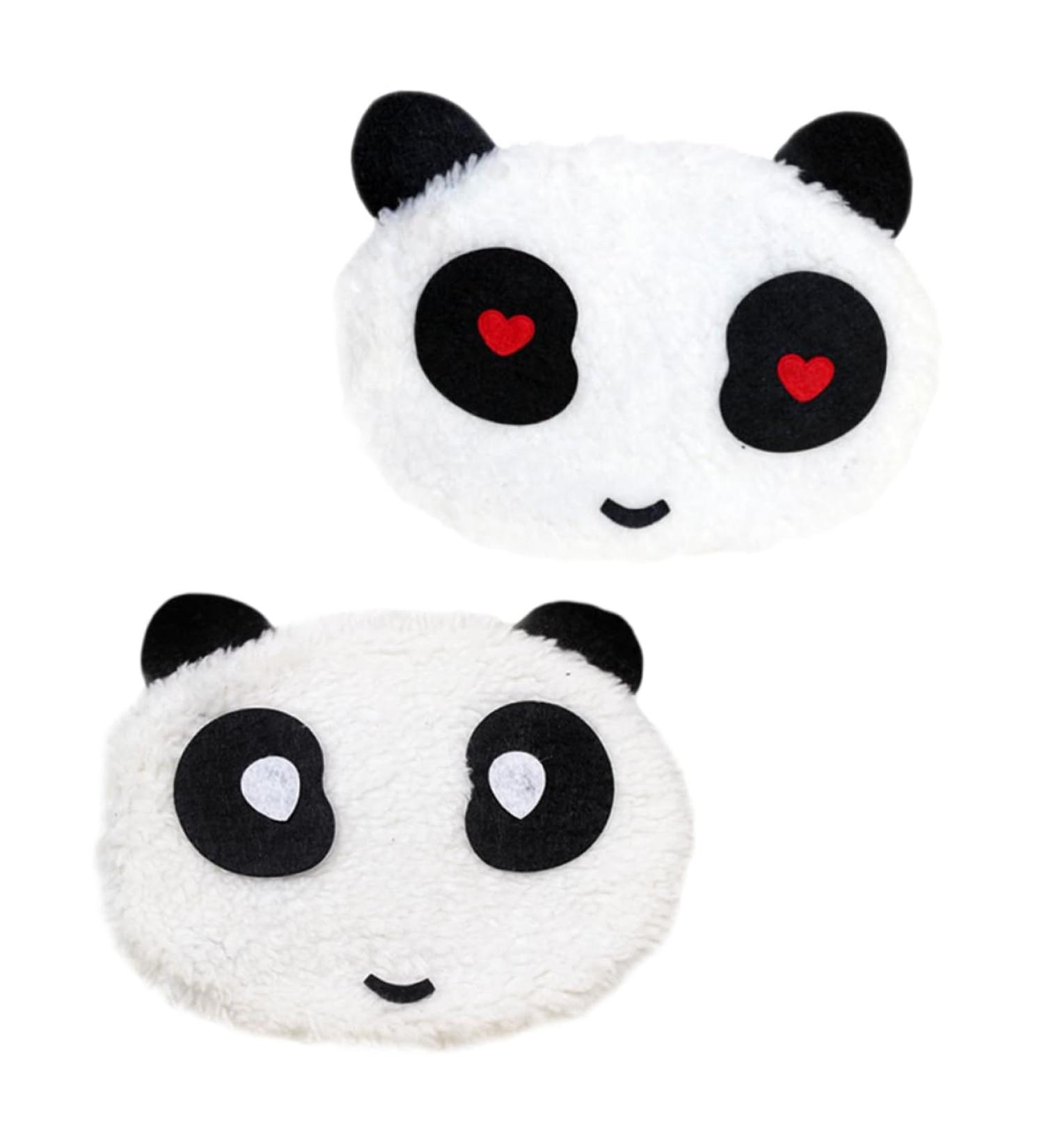 Mobestech 2pcs Warm Panda Sleep Mask for Kids | Soft Cotton Eye Mask | Child-Friendly Barak Face Design - Perfect for Travel & Relaxation - Buy Online on GoSupps.com