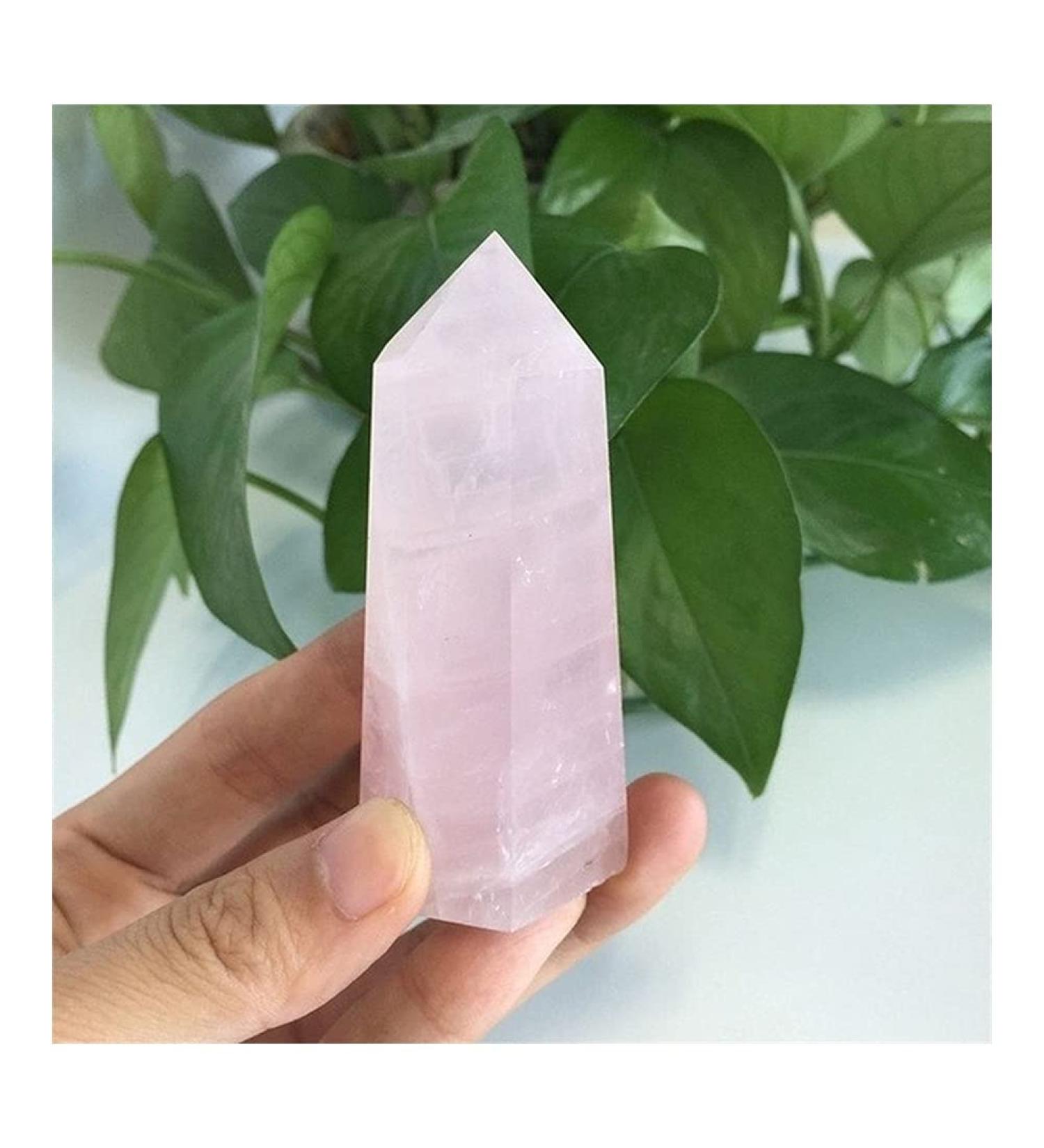 Natural Rose Quartz Crystal Terminated Wand Point Gemstone Specimen Household Natural Stones and Minerals - Buy Online on GoSupps.com