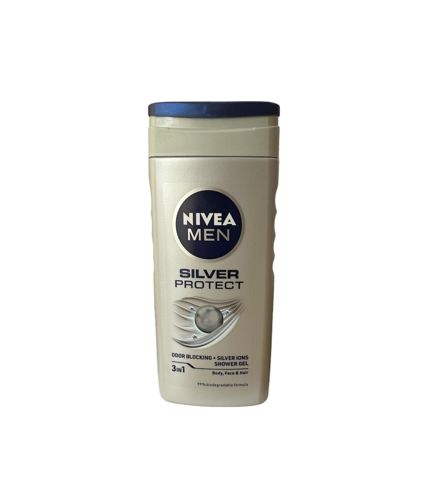 Nivea Men Silver Protect Shower Gel 250ml - Fresh & Invigorating | International Shipping Available - Buy Online on GoSupps.com