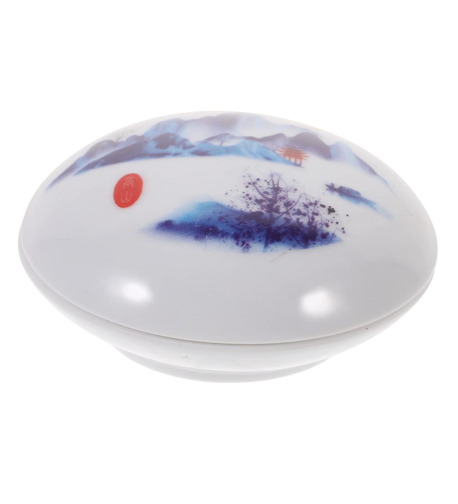 Didiseaon Ink Pad Box Red Paste Ink Ceramics to Paint Craft Ink Pad Travel Jars for Creams Ceramics Cosmetic Containers Travel Containers for Creams White Seal Powder Bottle - Buy Online on GoSupps.com