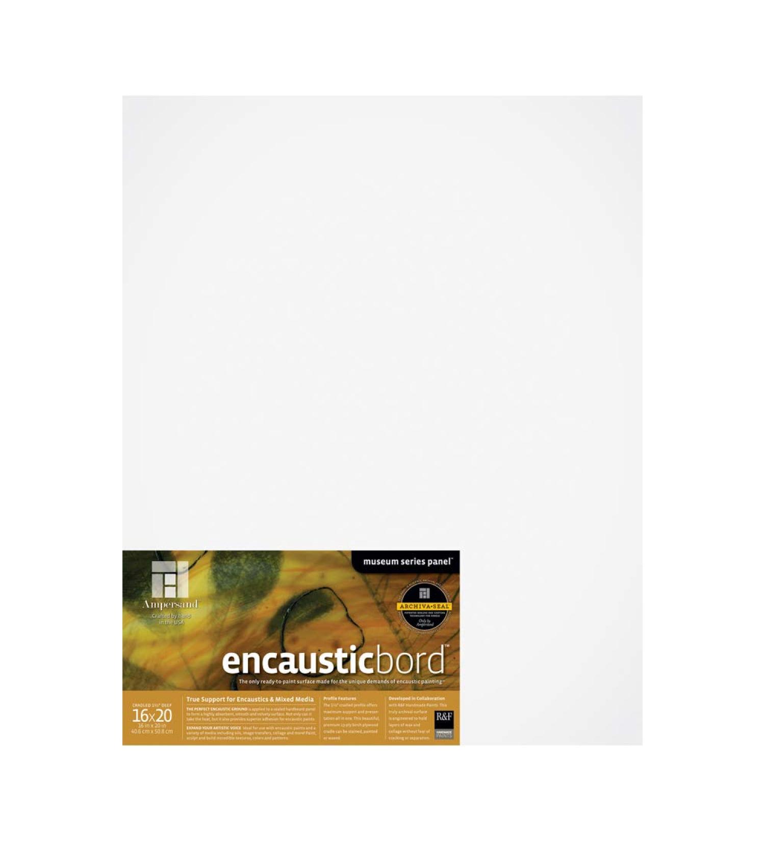 Ampersand Art Supply Museum Series Encausticbord 16x20 - Wood Painting Panel with 1.5 Inch Cradle - Buy Online on GoSupps.com