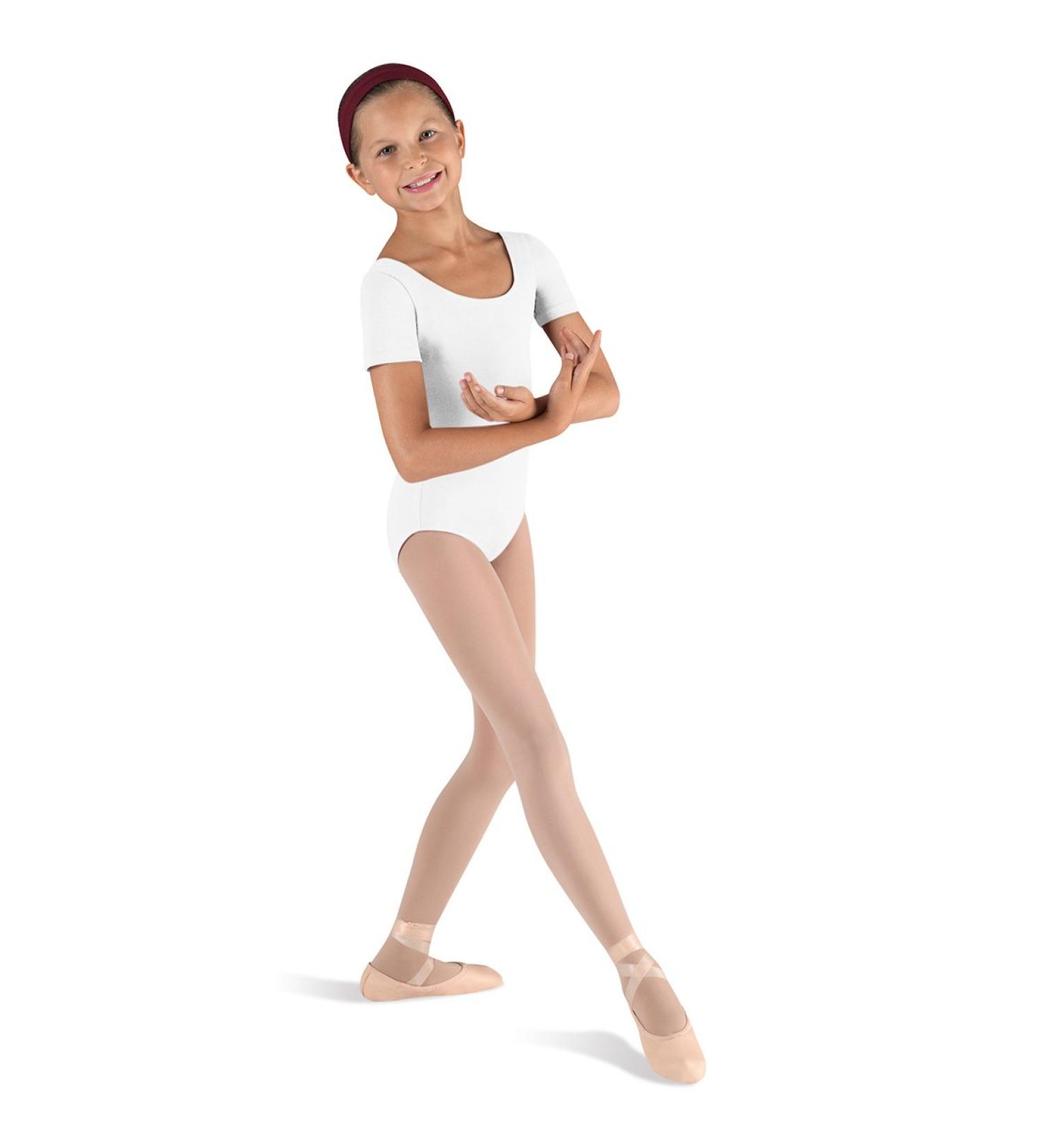 Bloch Girls Dance Ballet Short Sleeve Leotard Size 12 - White | Top Quality Dancewear - Buy Online on GoSupps.com