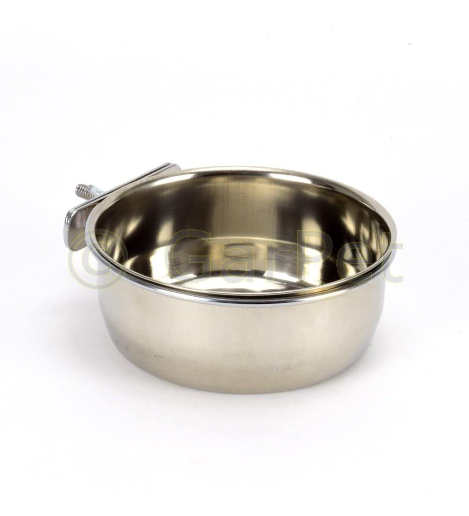 Stainless Steel Hanging Bowl for Birds Rodents & Dogs - 0.60L with Screw Holder - Buy Online on GoSupps.com