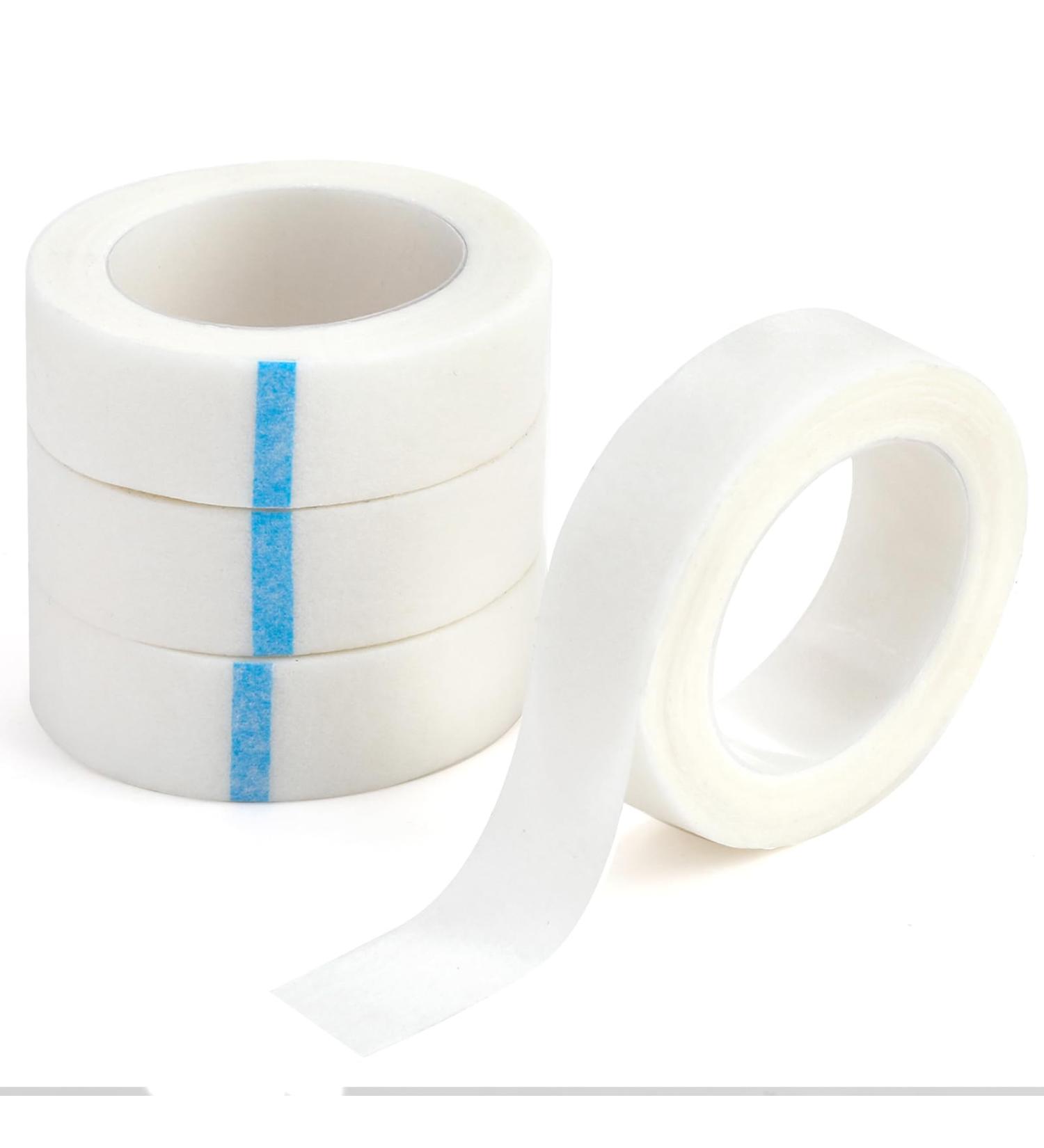 4 Micropore Surgical Tapes 1.25cm x 9.14m - Flexible Skin Tape for Wound Dressings, Eyelash Extensions, and Injuries - Breathable Adhesive Medical Tape (White) - Buy Online on GoSupps.com