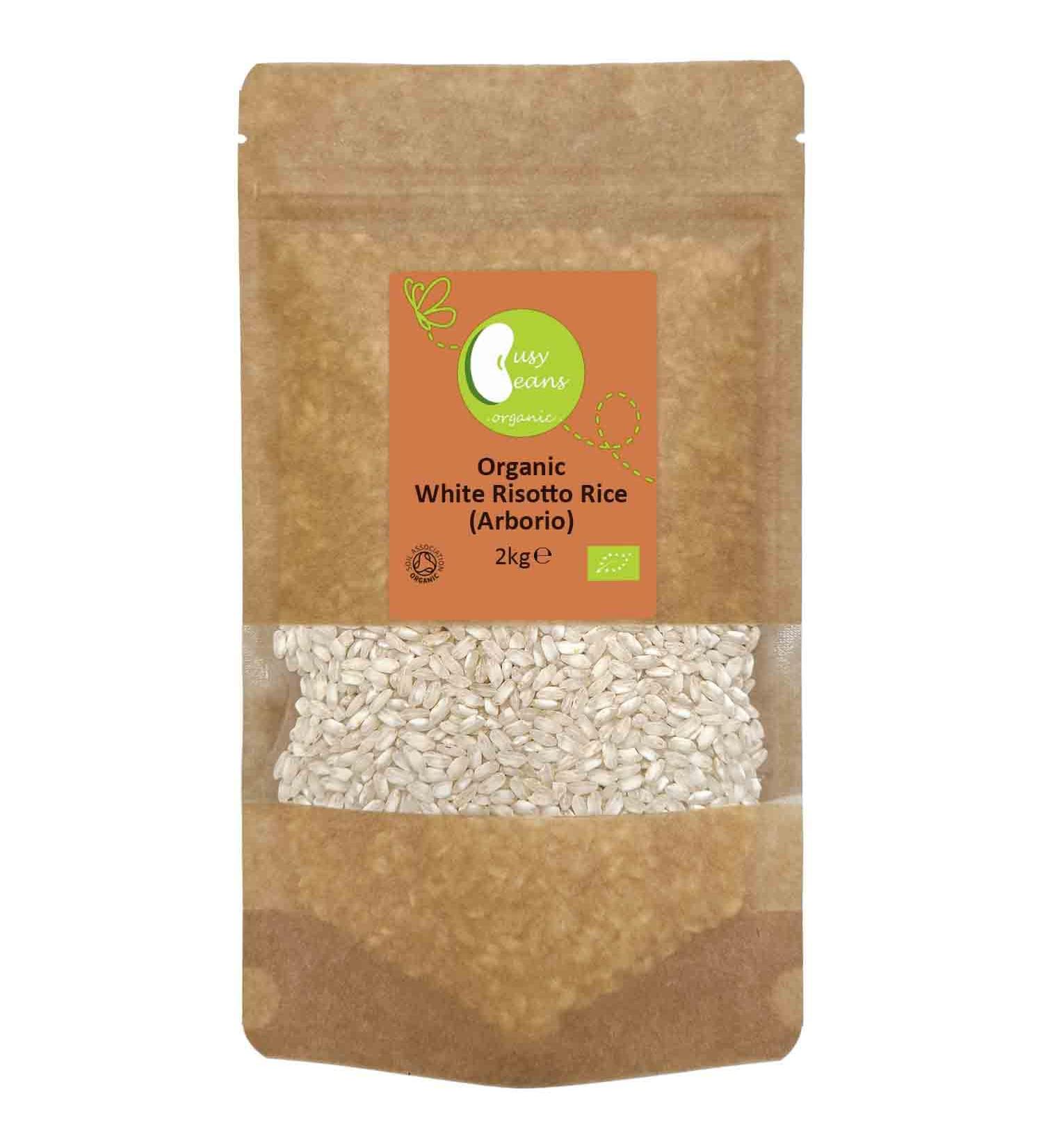 Organic White Risotto Rice (Arborio) - Certified Organic - by Busy Beans Organic (2kg) - Buy Online on GoSupps.com