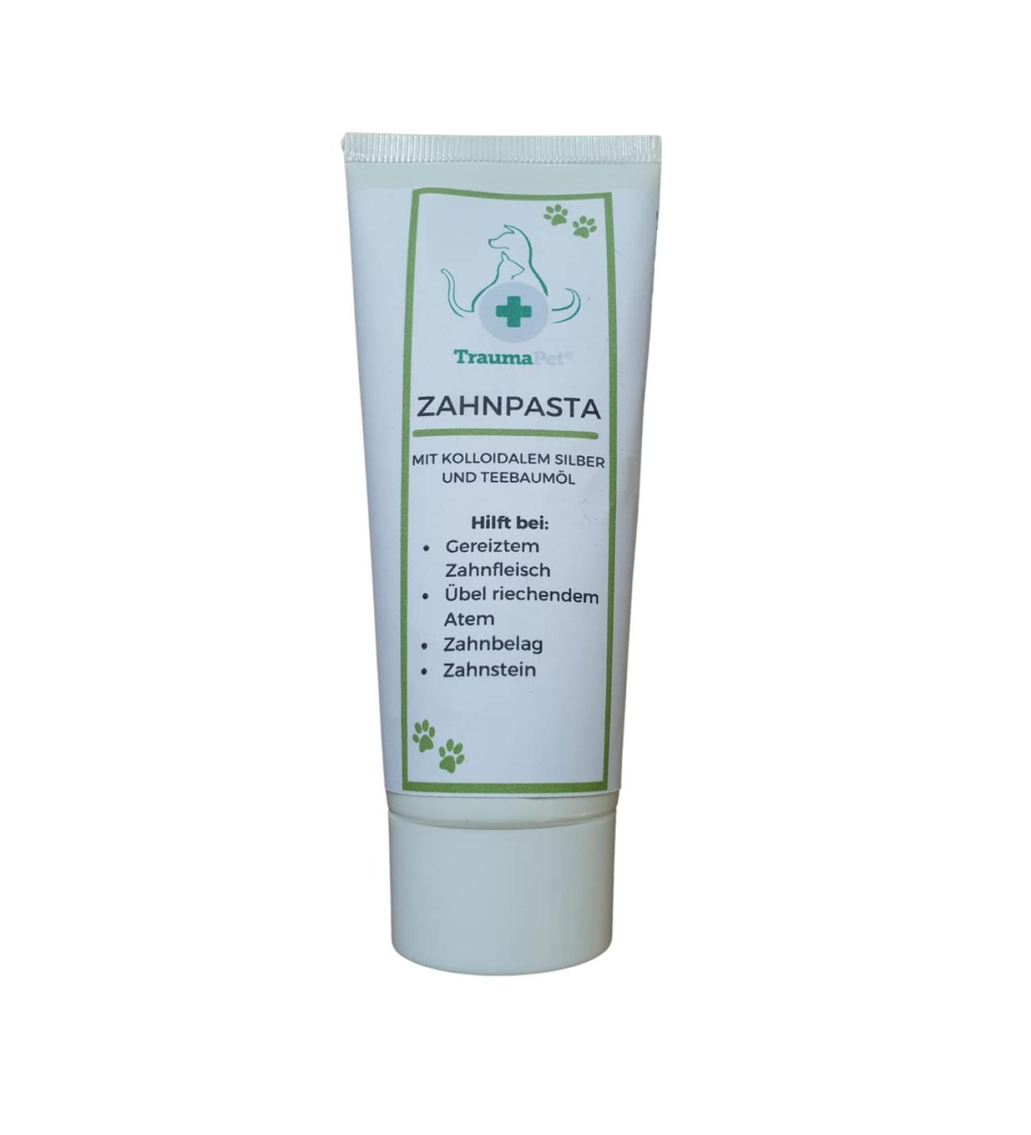 Toothpaste for dogs and cats with colloidal silver and tea tree oil