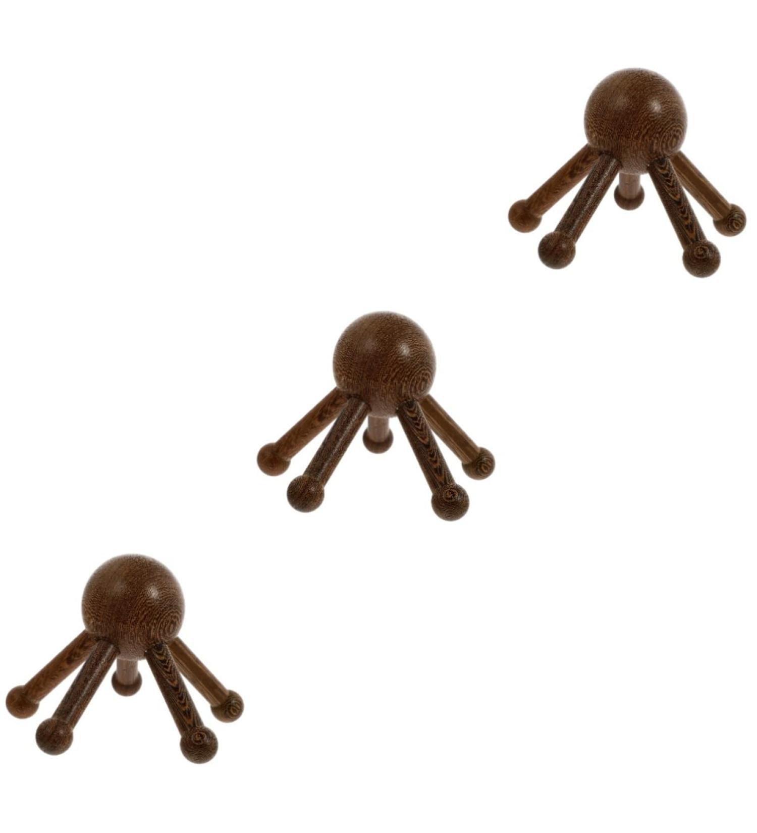 Beaupretty 3 STK Hand Massage Device - Five Claw Wooden Head Scrubber & Creative Spa Tool for Head Massage - Buy Online on GoSupps.com